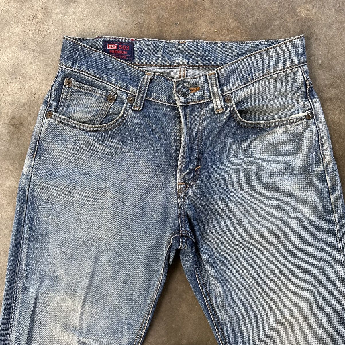 Japanese Brand Vintage Edwin 503 Sick Distressed Faded Denim Jean Pant W32 Size US 32 / EU 48 - 3 Thumbnail