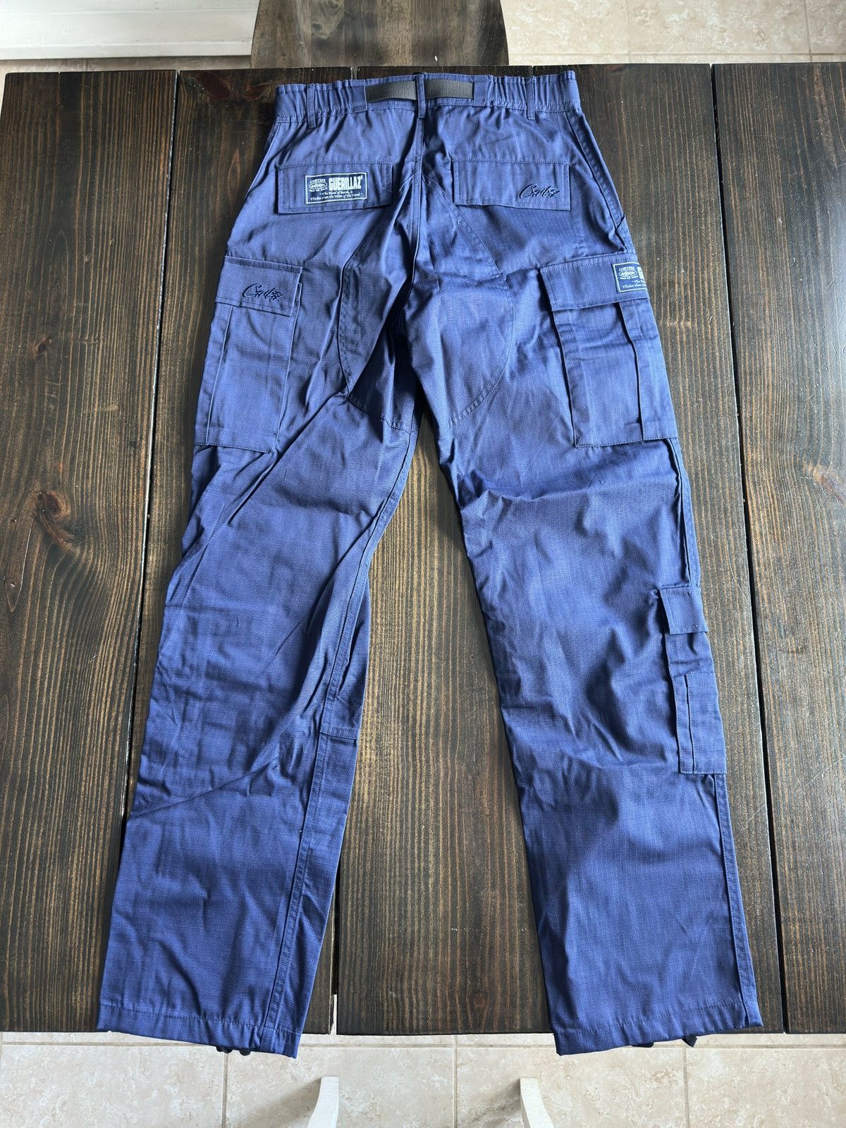 Corteiz Guerillaz Cargo Pants Navy Blue
