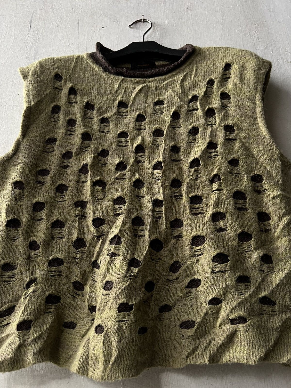 Japanese Brand × Tete Homme Tete Homme Knit Vest Size US S / EU 44-46 / 1 - 4 Thumbnail