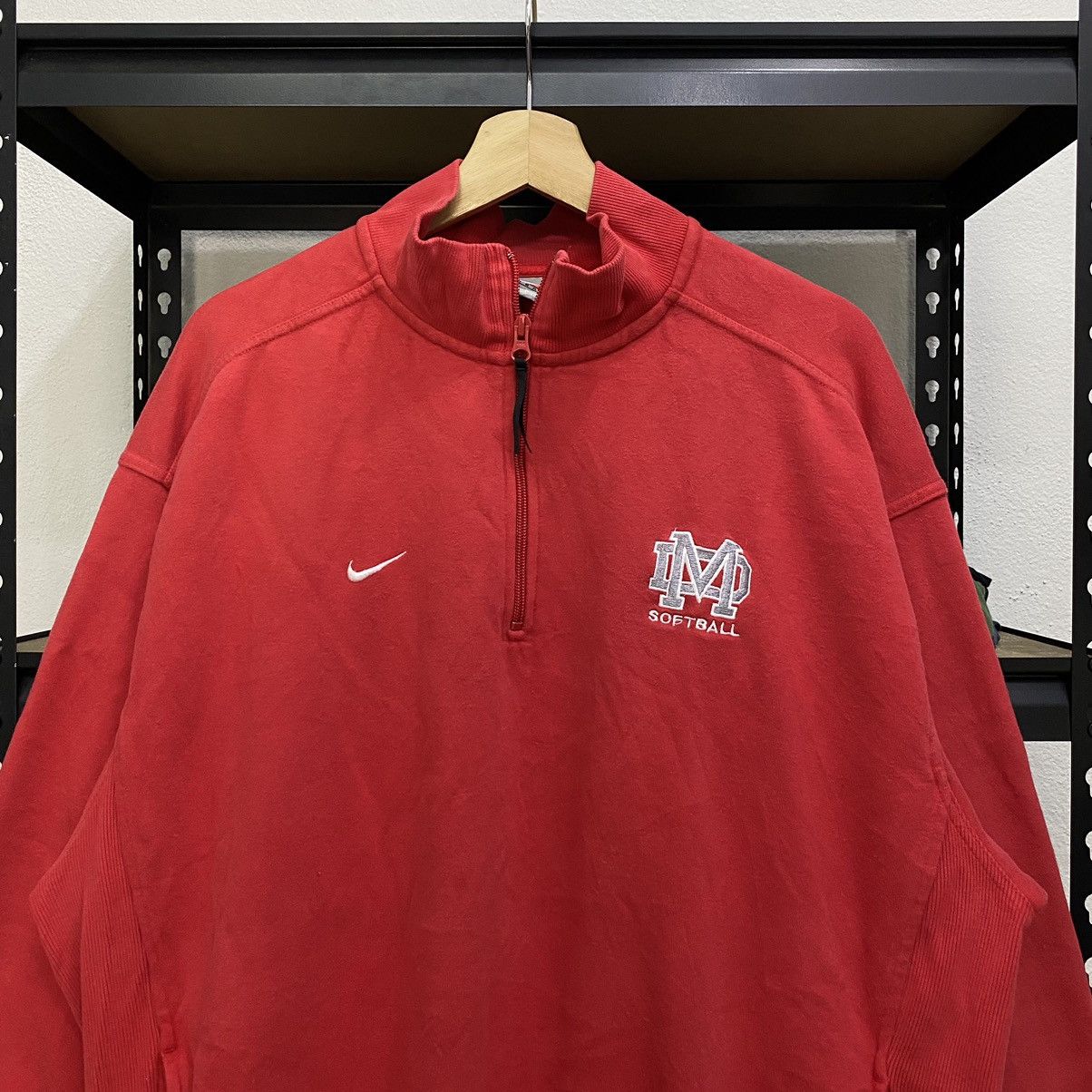 Nike × Vintage Vintage Nike Softball Quater Zip Sweatshirt❗️ Size US L / EU 52-54 / 3 - 2 Thumbnail