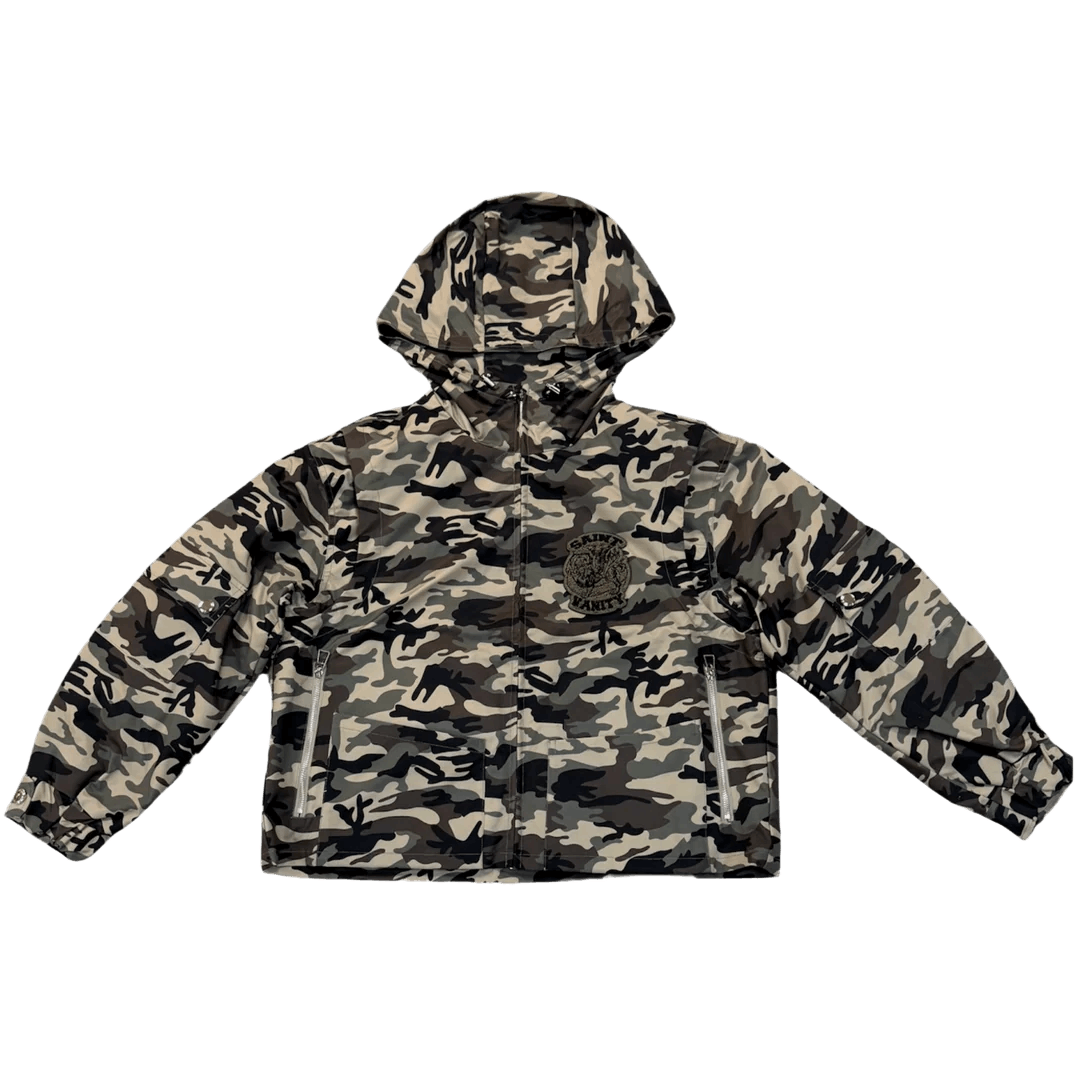 Saint Vanity Camo Green Patch Zip Up Nylon Cargo Jacket Size US XXL / EU 58 / 5 - 1 Preview