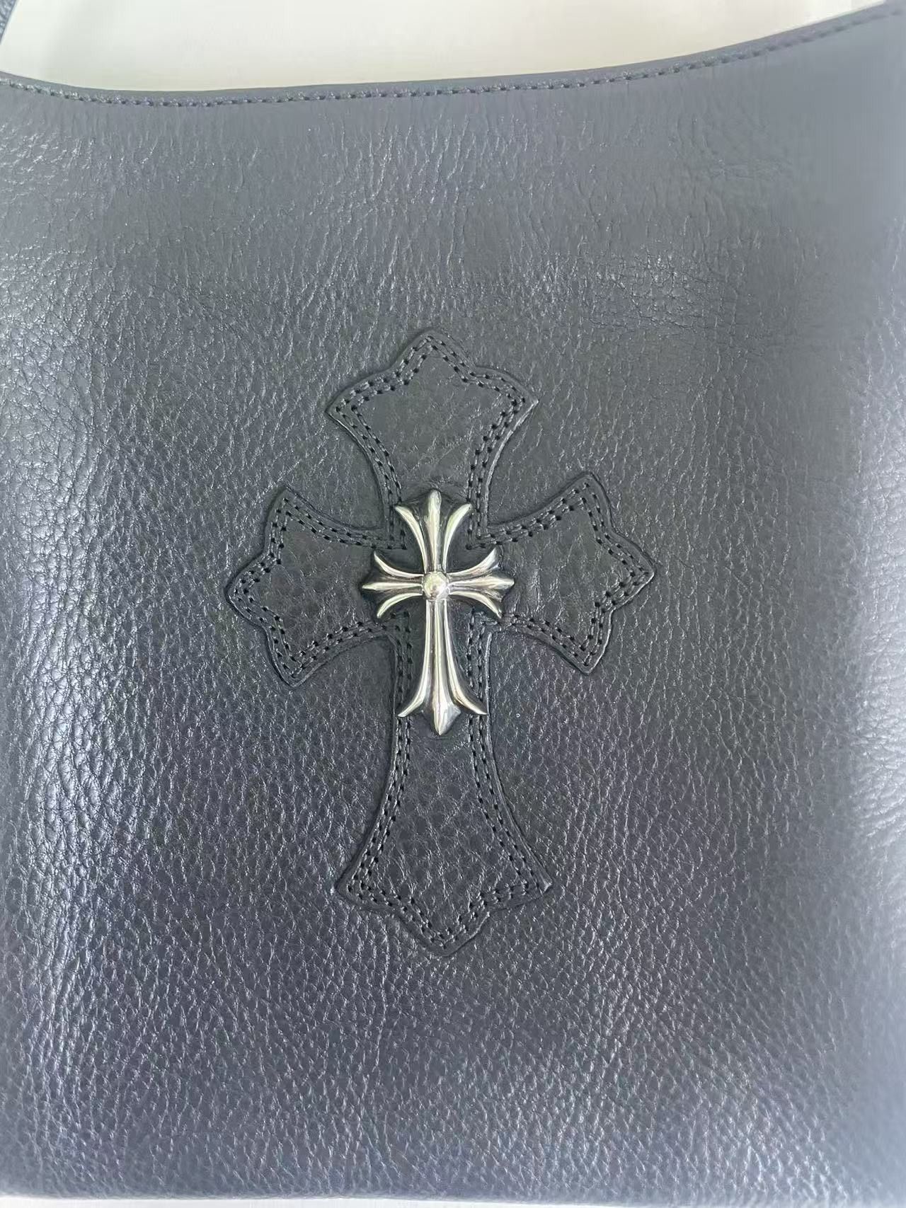 Chrome Hearts Chrome Hearts Black Leather Cross Patch Crossbody Bag Size ONE SIZE - 4 Thumbnail