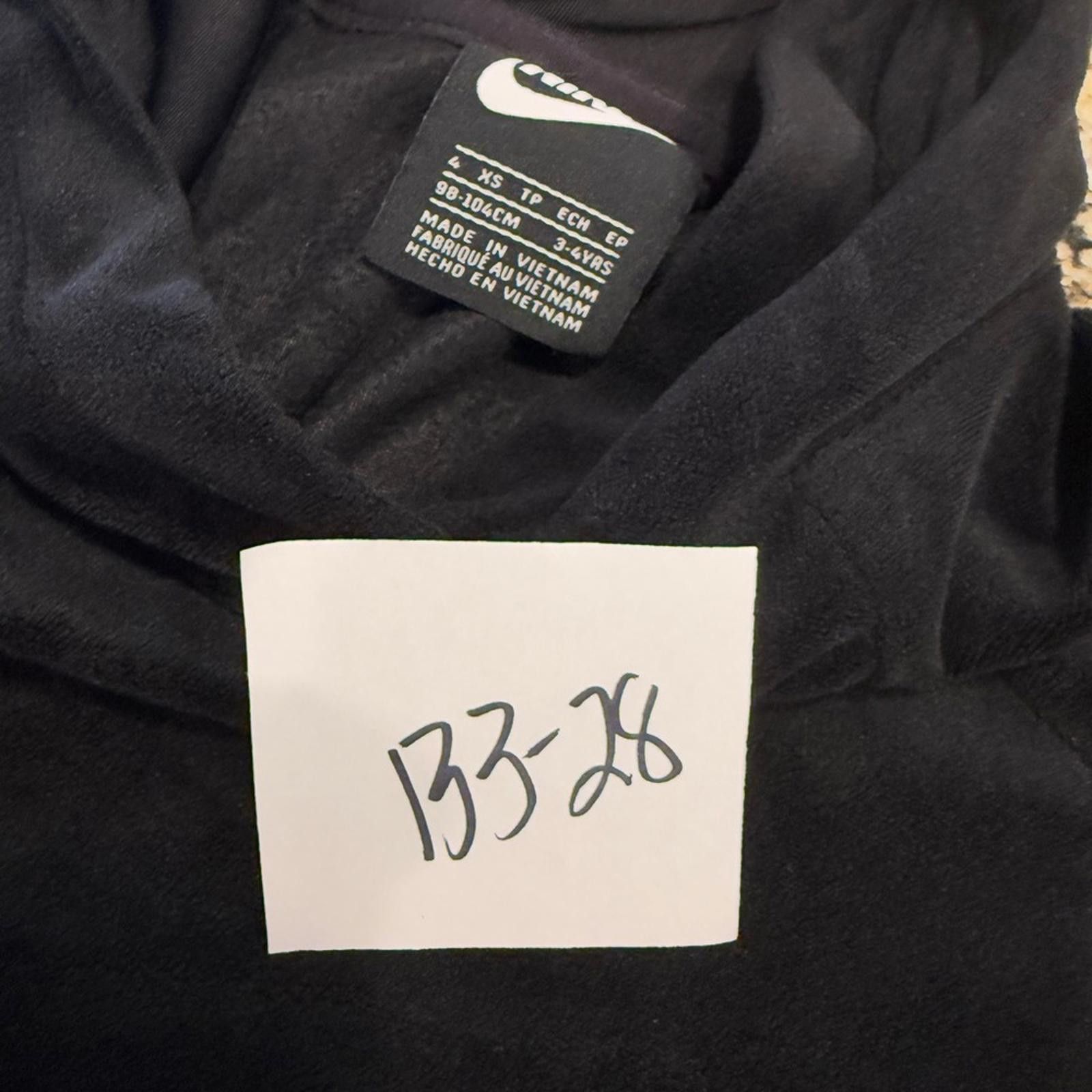 Nike Nike black velour hoodie dress SZ 4-XS-3 to 4 years Size XS / US 0-2 / IT 36-38 - 8 Thumbnail