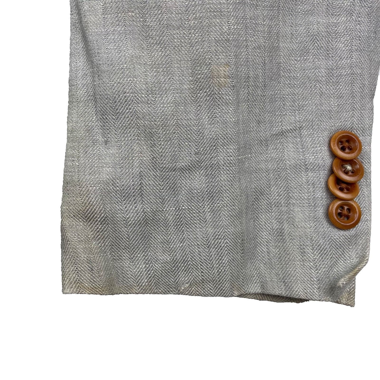 Tommy Bahama Tommy Bahama Men’s 100% Irish Linen 2-Button Blazer Beige/Ta Size 40R - 4 Thumbnail