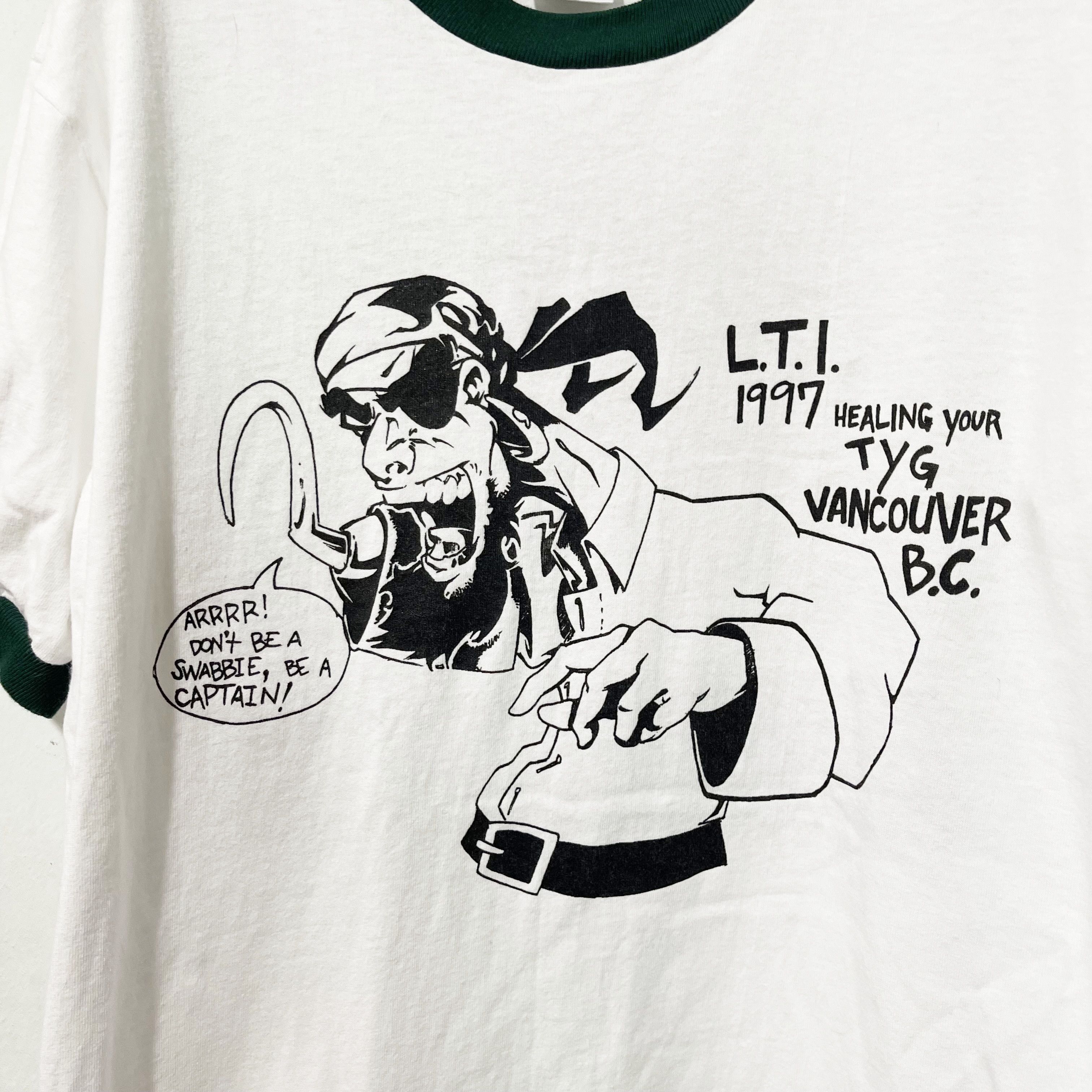 Vintage Vintage 90s Pirate Vancouver Comics Ringer Tee Size US M / EU 48-50 / 2 - 2 Thumbnail