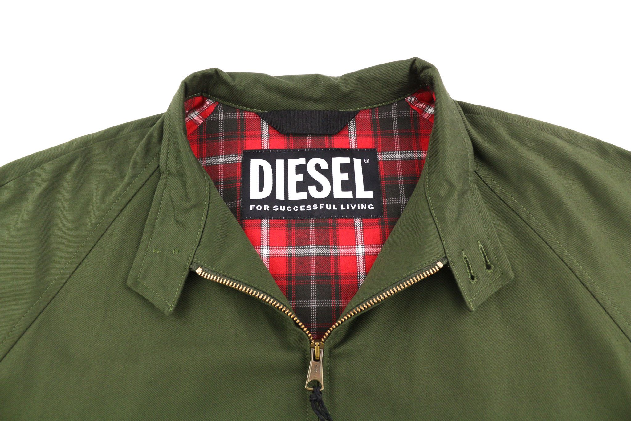 Diesel J-HARRY L Green Band Neck Plaid Lined Jacket 40029 Size US L / EU 52-54 / 3 - 5 Thumbnail