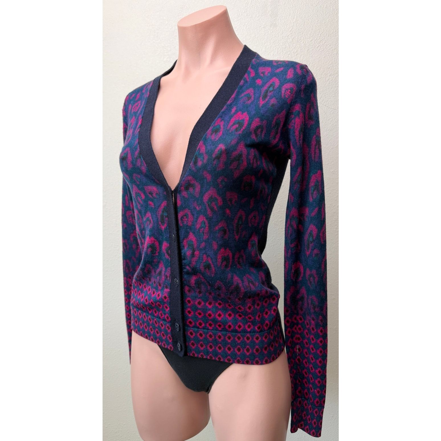 Tory Burch Tory Burch Brady Wool Cardigan Women XS Multicolor Size XS / US 0-2 / IT 36-38 - 2 Thumbnail
