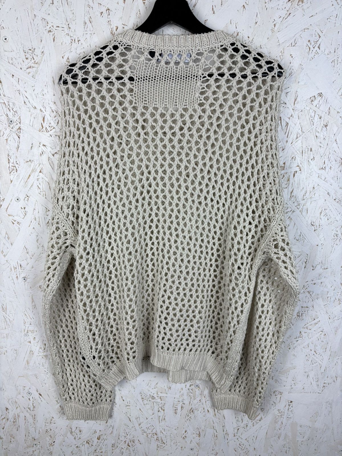 Racer Worldwide Racer Worldwide Cross Knit Crewneck Sweater Beige Size M Size US M / EU 48-50 / 2 - 4 Thumbnail