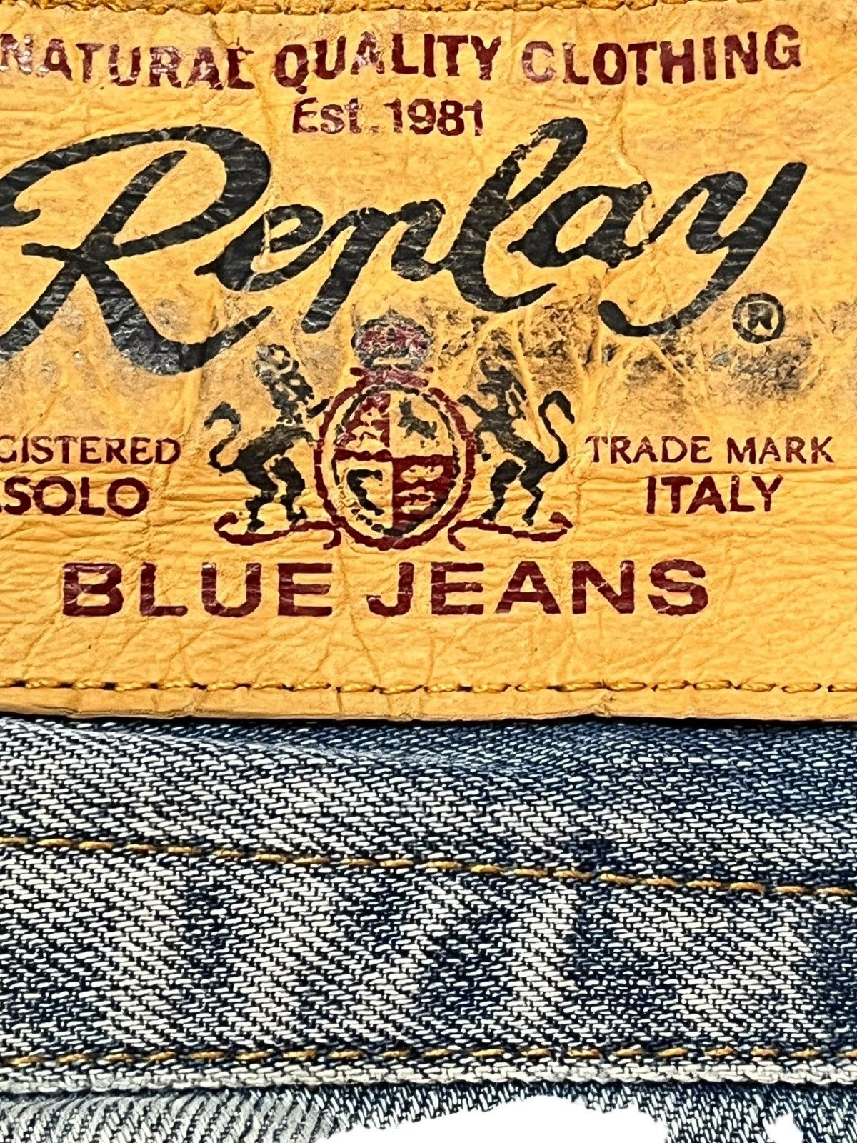 Replay Vintage Replay Newdoc Ripped Patches Distressed Denim Size US 33 - 8 Thumbnail