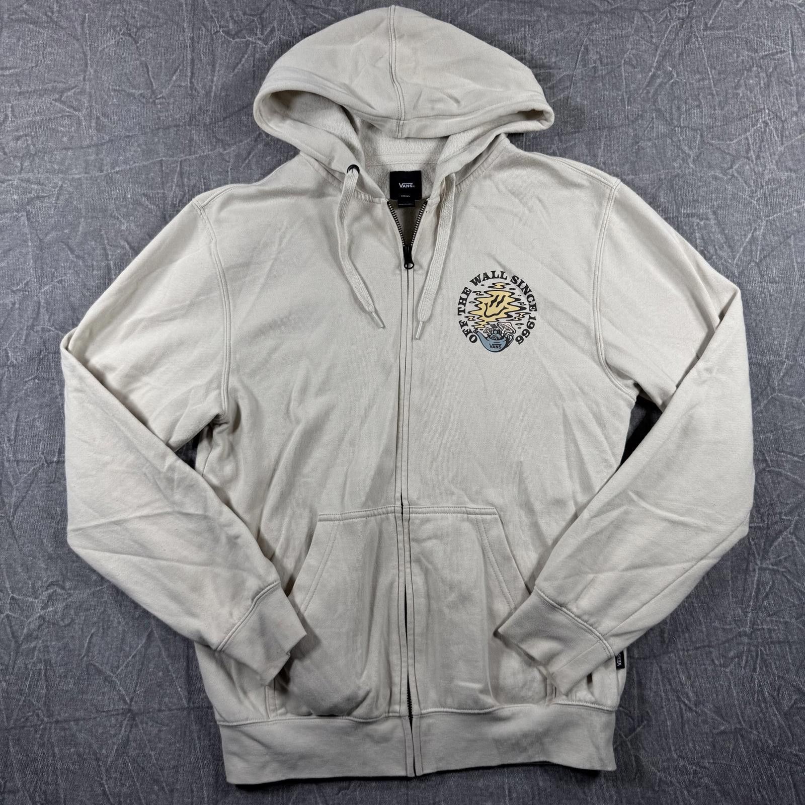 Vans Vans Hoodie Unisex S Cream Full zip jacket Size S / US 4 / IT 40 - 2 Thumbnail