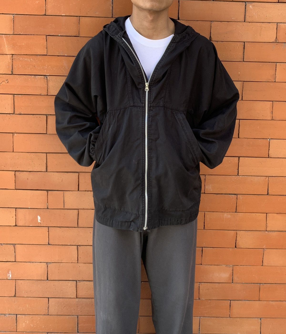 image of Cabane De Zucca x Issey Miyake Big Pocket Light Jacket in Black, Men's (Size Medium)