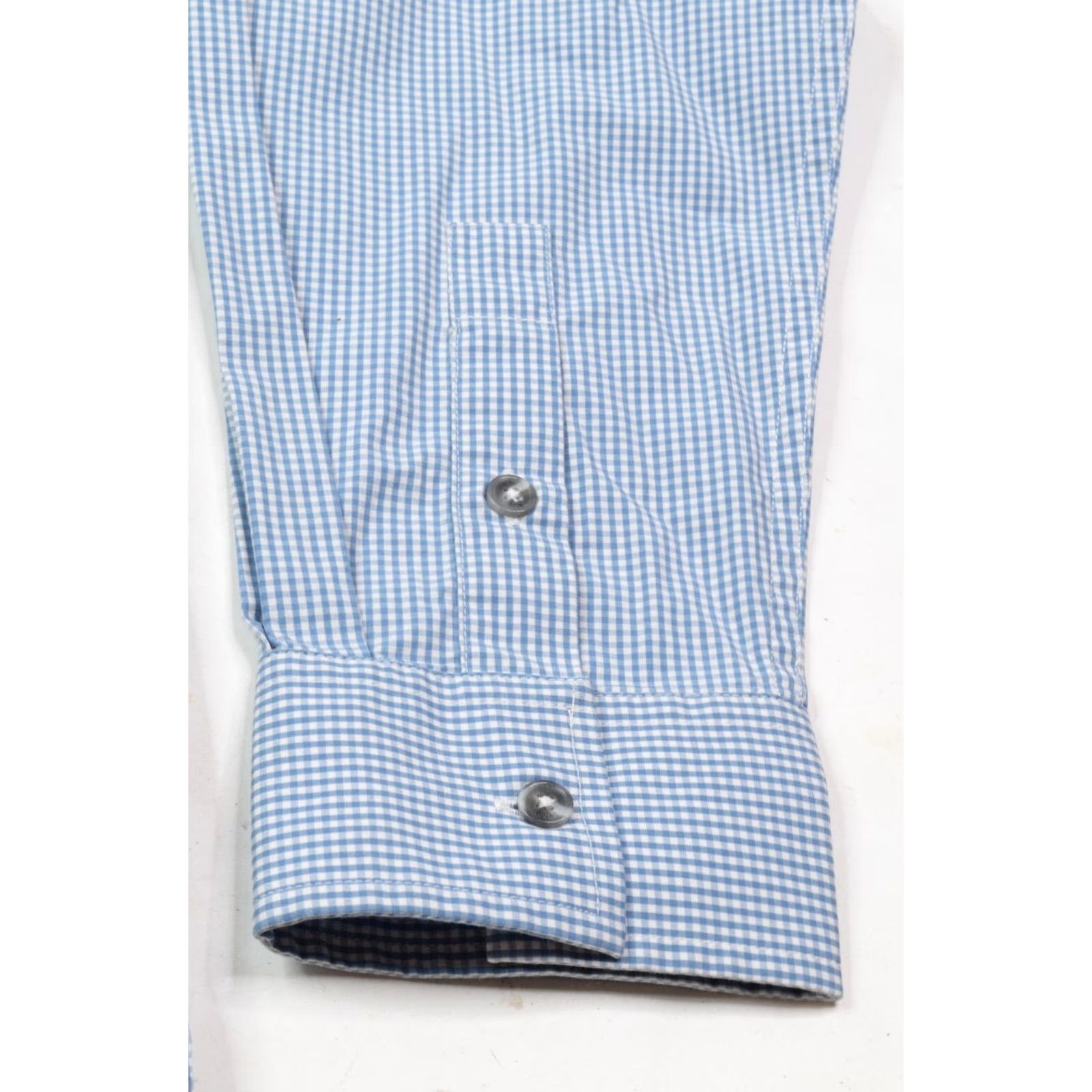 Vintage Ably Filium Activated Shirt Blue White Check Long Sleeve Button-Up XL Mens Size US XL / EU 56 / 4 - 4 Thumbnail