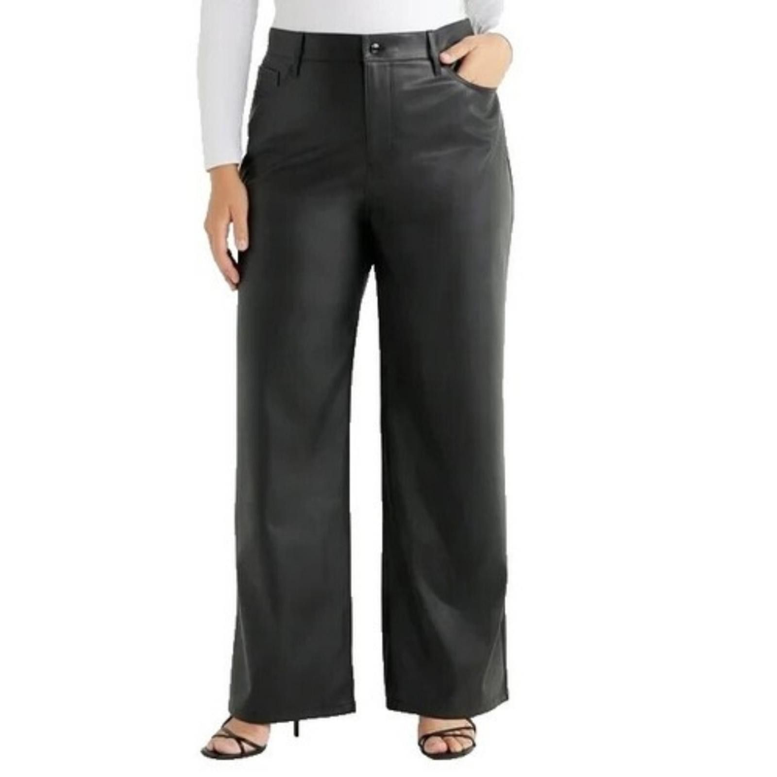 Designer Arula Pleather Pants Size 32" / US 10 / IT 46 - 1 Thumbnail
