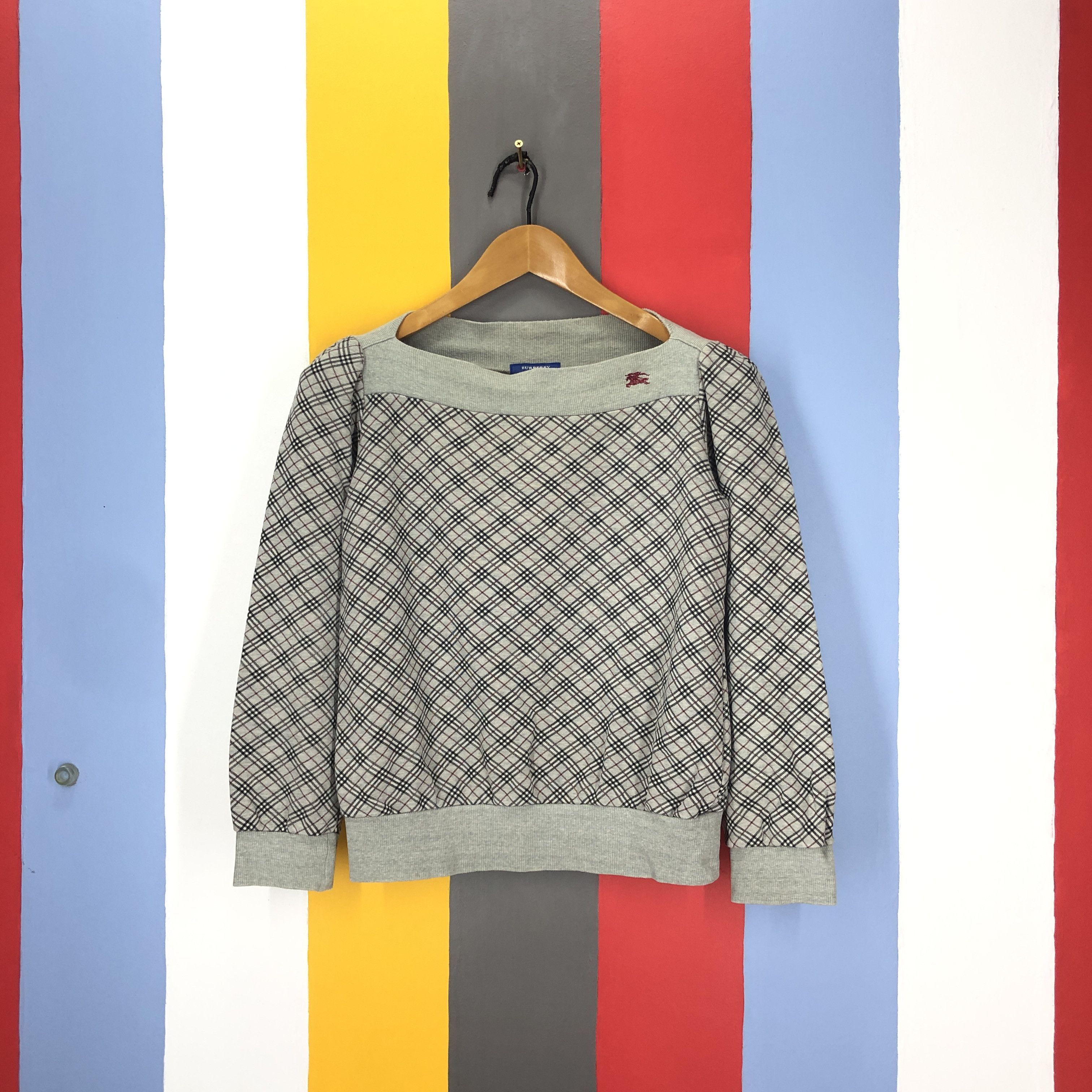 Burberry BURBERRY BLUE LABEL Checkered Sweatshirt #1603/02 Size XS / US 0-2 / IT 36-38 - 1 Thumbnail