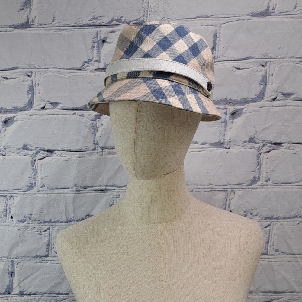 Burberry Burberry Women's Bucket Hat Nova Check Blue Cream England V Size ONE SIZE - 2 Thumbnail