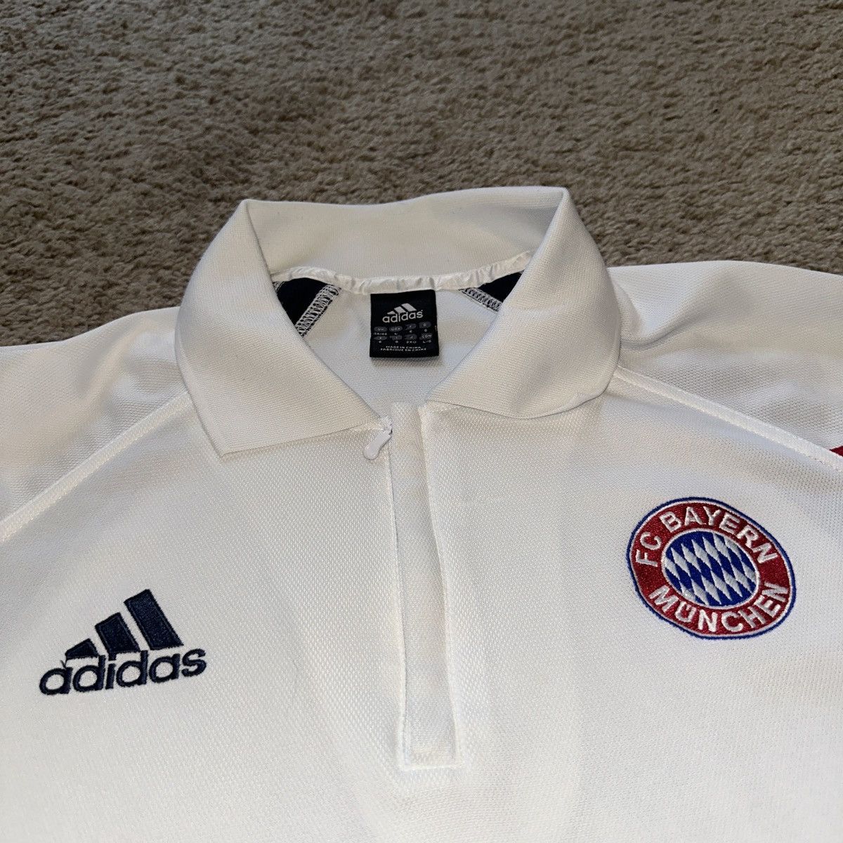 Adidas Vintage Bayern Munich Jersey Mens XL Adidas 03/04 White Size US L / EU 52-54 / 3 - 3 Thumbnail