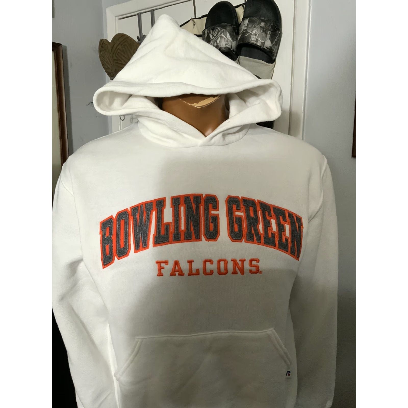 Russell Athletic VINTAGE Russell Athletic Bowling Green Falcons University White Pullover Hoodie Size US S / EU 44-46 / 1 - 8 Thumbnail