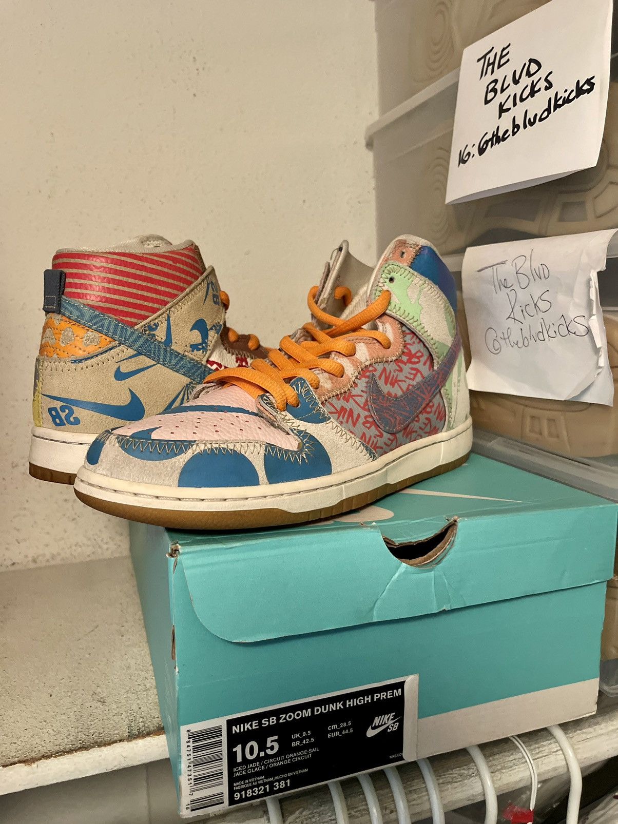 image of Nike Sb Zoom Dunk High Thomas Campbell What The Dunk Wtb Shoes, Men's (Size 10.5)