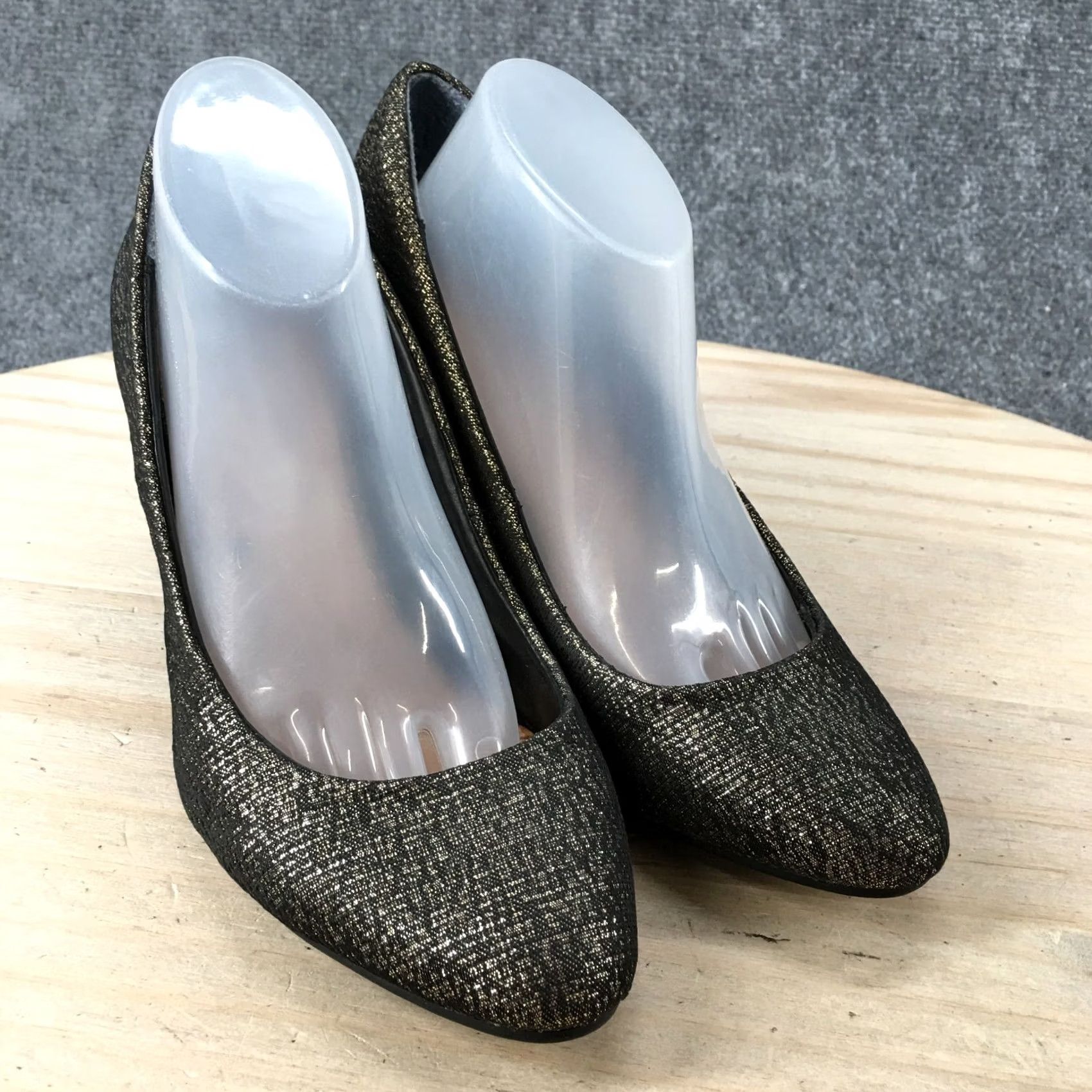 Style & Co Style&Co Gold Fabric High Heels Pumps Womens 6.5 M Asyaa Classic Slip On Shoes Size US 7 / IT 37 - 3 Thumbnail