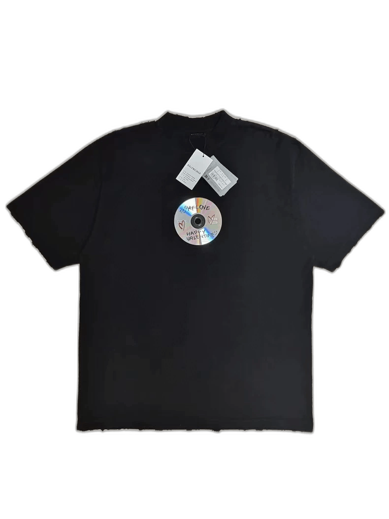 Balenciaga Balenciaga Valentine's Edition Distressed Tee Size US M / EU 48-50 / 2 - 1 Thumbnail