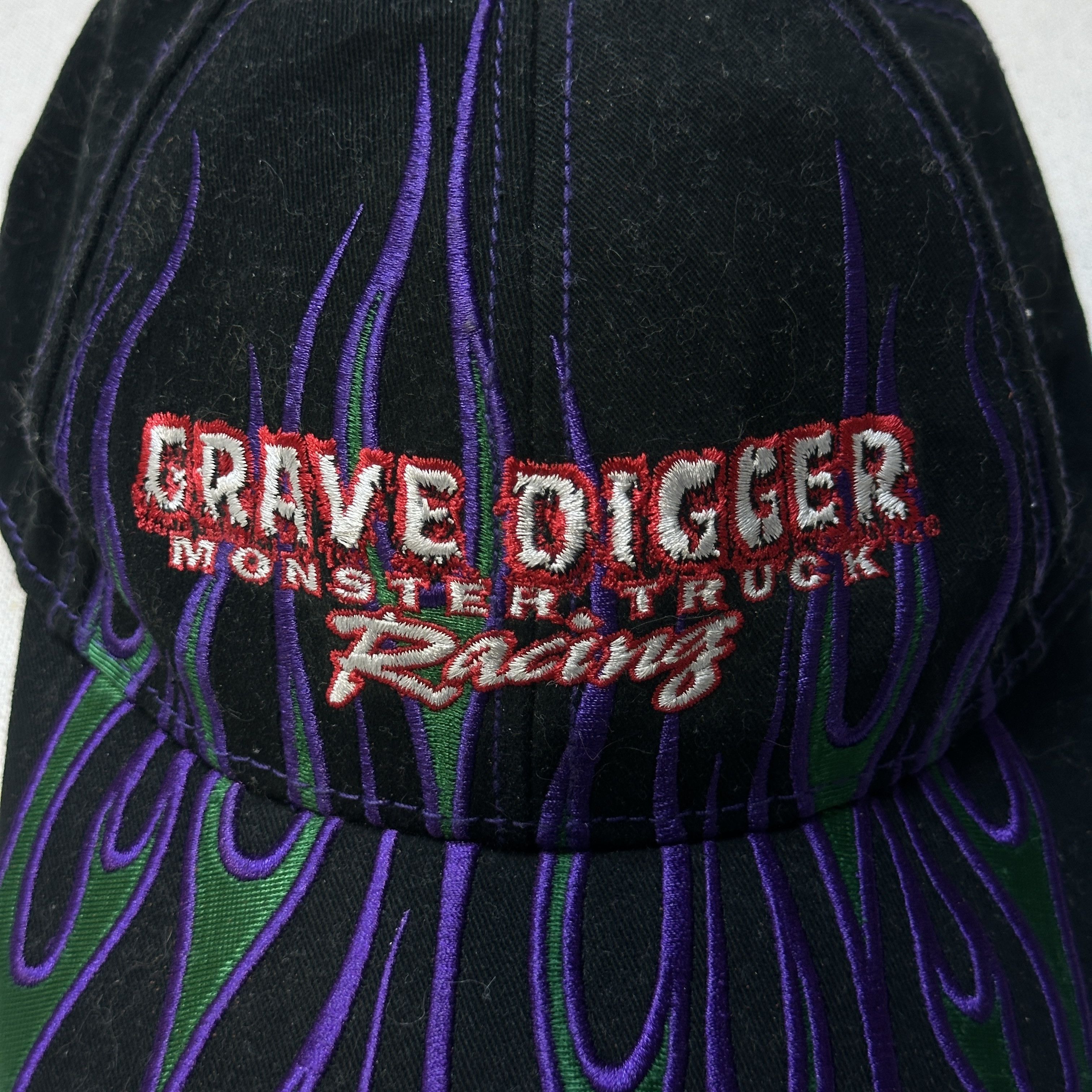 Other Vintage Grave Digger Monster Truck Flame Graphic Hat Size One Size Size ONE SIZE - 2 Thumbnail
