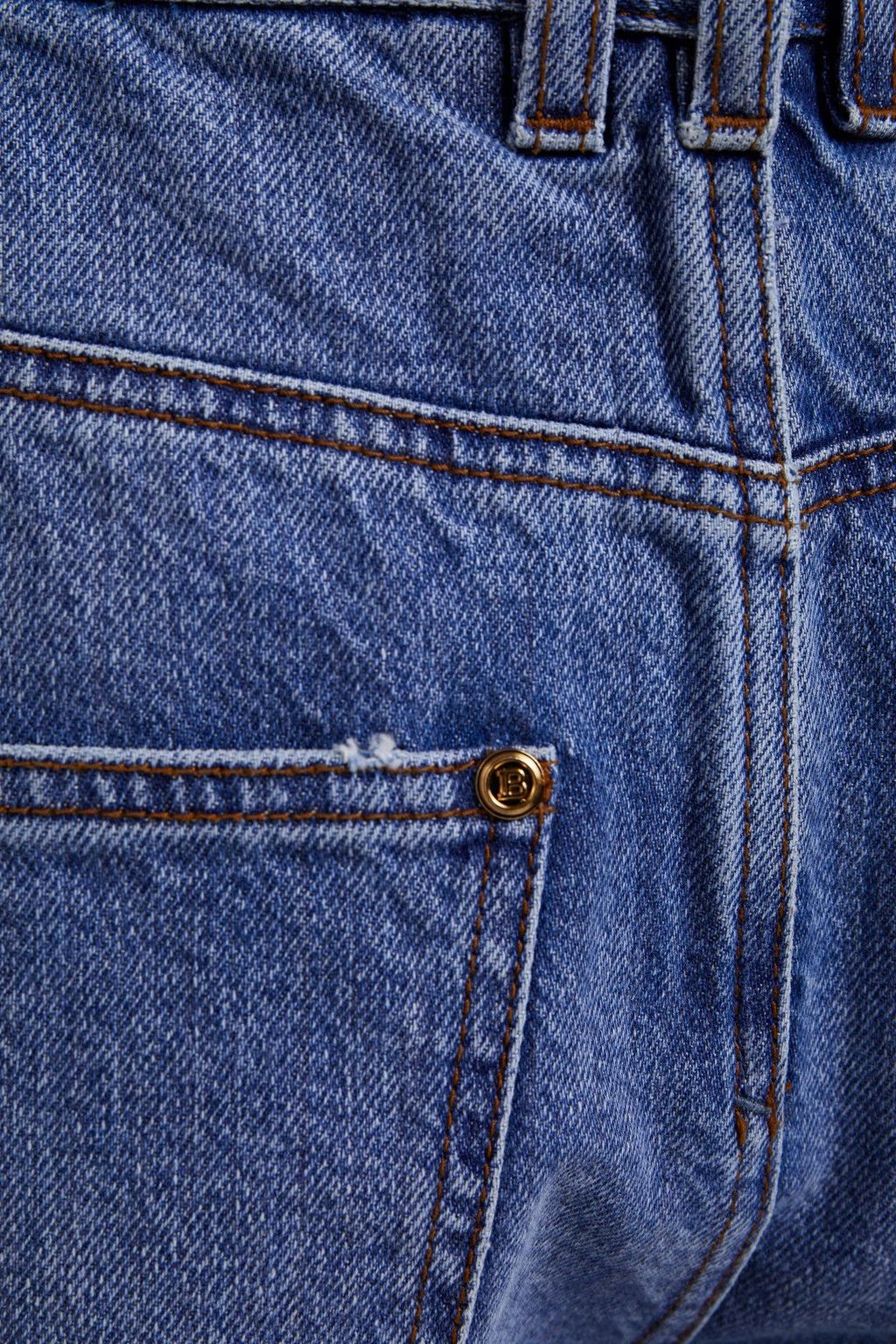 Balmain o1y0625 Denim Short in Blue Size 26" / US 2 / IT 38 - 4 Thumbnail