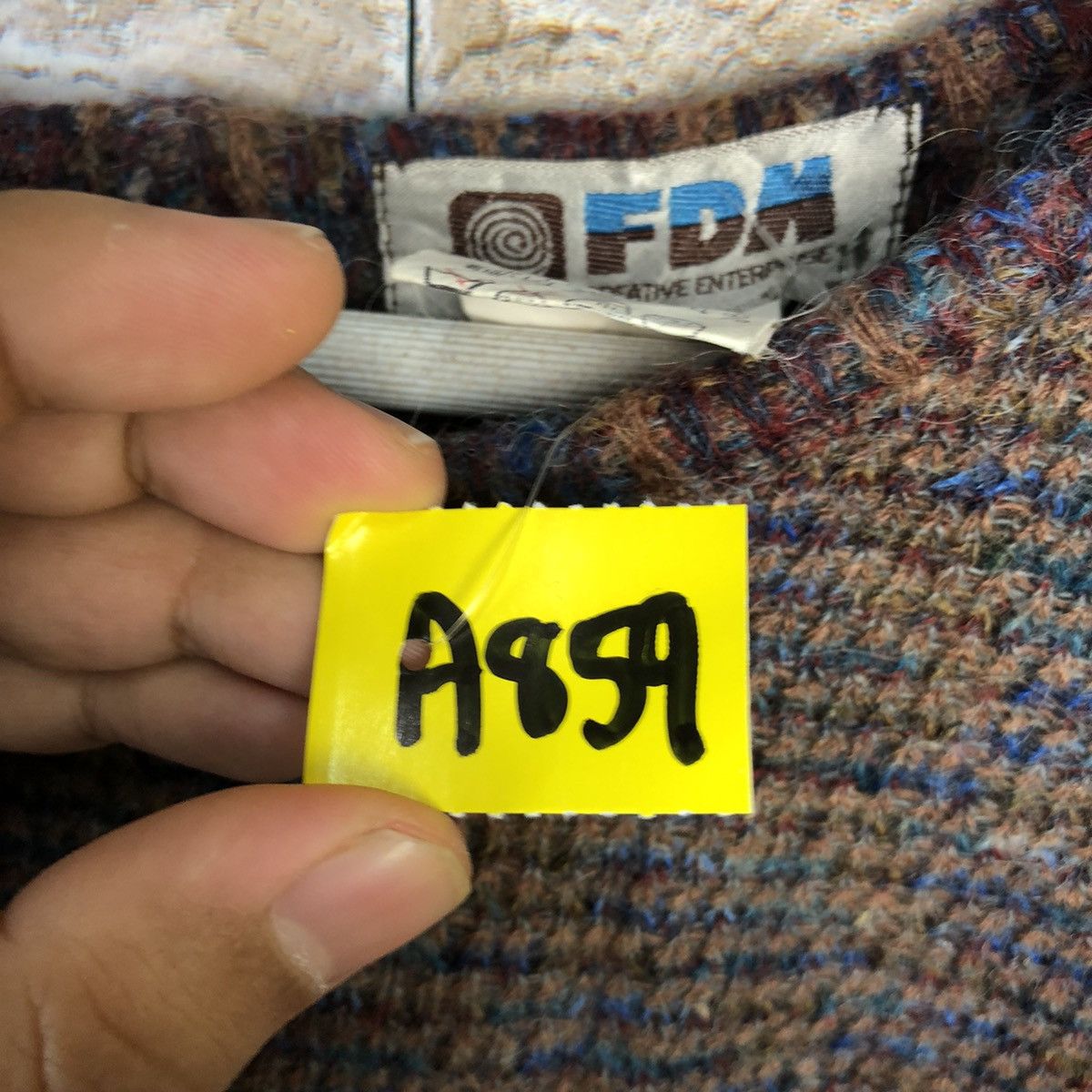 Homespun Knitwear × Japanese Brand × Vintage FDN Brown rainbow vintage Knitwear #A859 Size S / US 4 / IT 40 - 10 Thumbnail