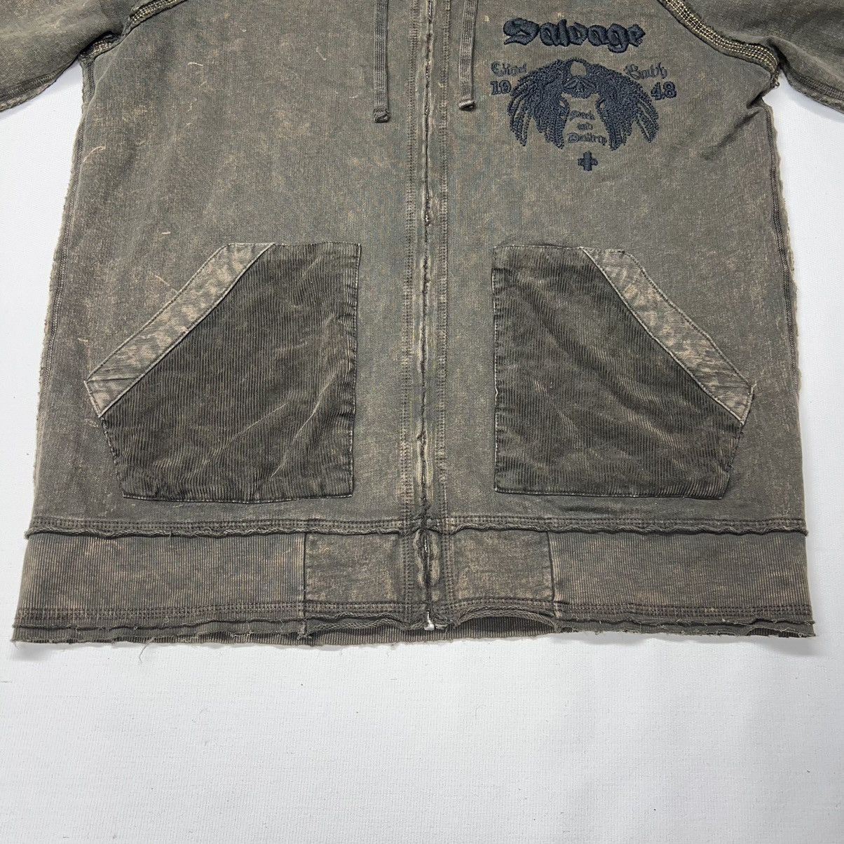 If Six Was Nine × Japanese Brand × Salvage Salvage Hoodie Y2K Skull Cross Wing Japanese Sweatshirt Size US L / EU 52-54 / 3 - 5 Thumbnail