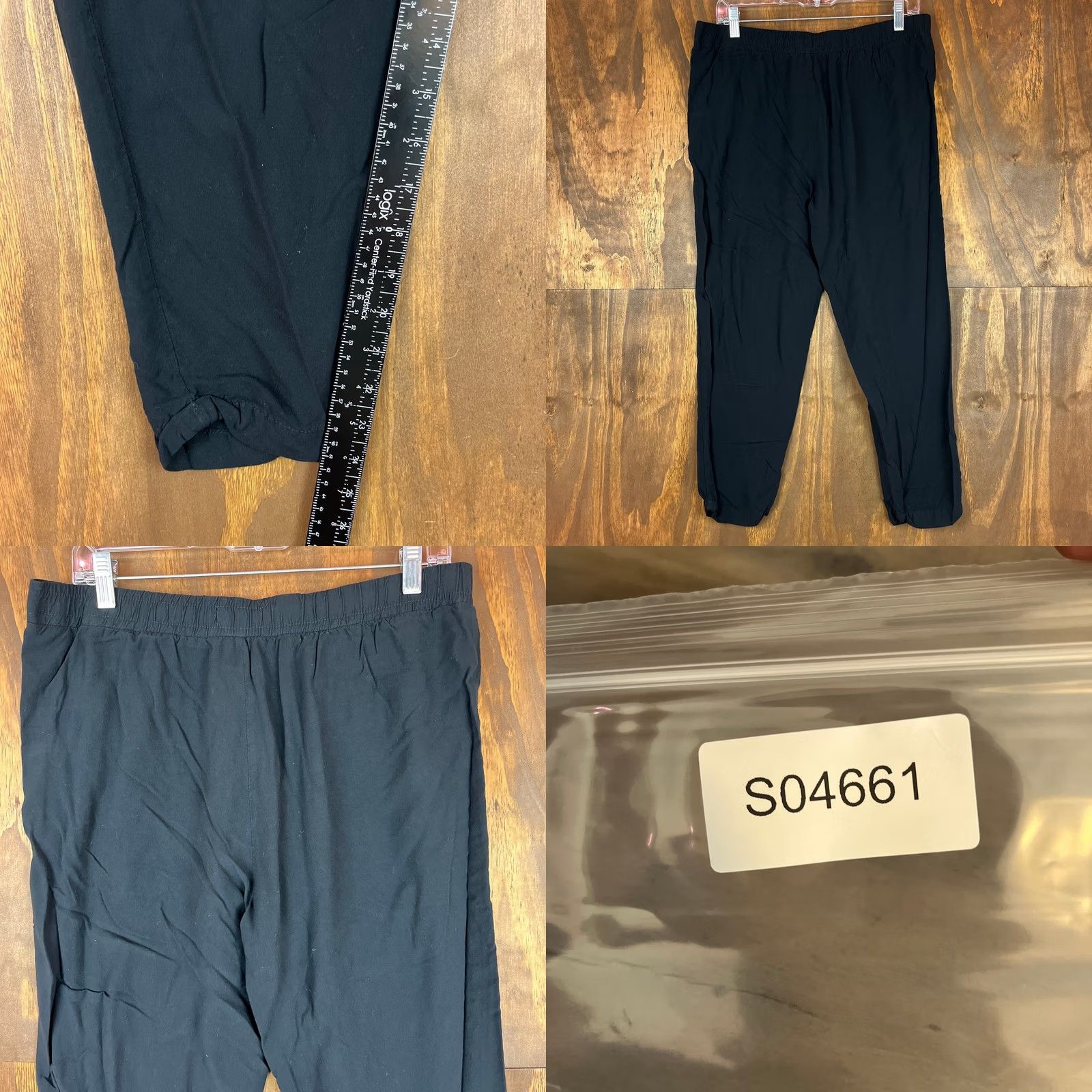 Primark Primark Womens Jogger Pants Black Pull On Lightweight Pockets Viscose 12 Size 24" / US 00 / IT 34 - 8 Thumbnail