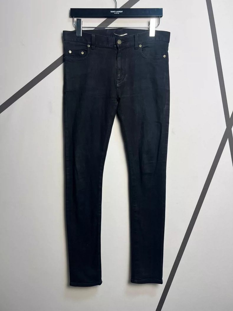 Saint Laurent Paris Saint Laurent Paris Fall/Winter Black Basic Jeans 2505-Next Size US 31 - 1 Thumbnail