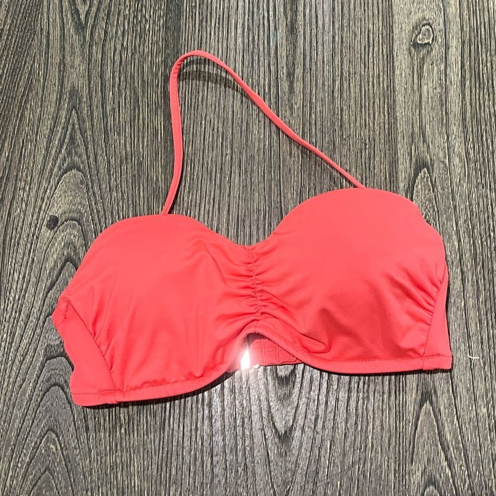 Vintage NWOT PINK Victorias Secret Swim Bandeau Bikini Underwire 32A Size ONE SIZE - 1 Thumbnail