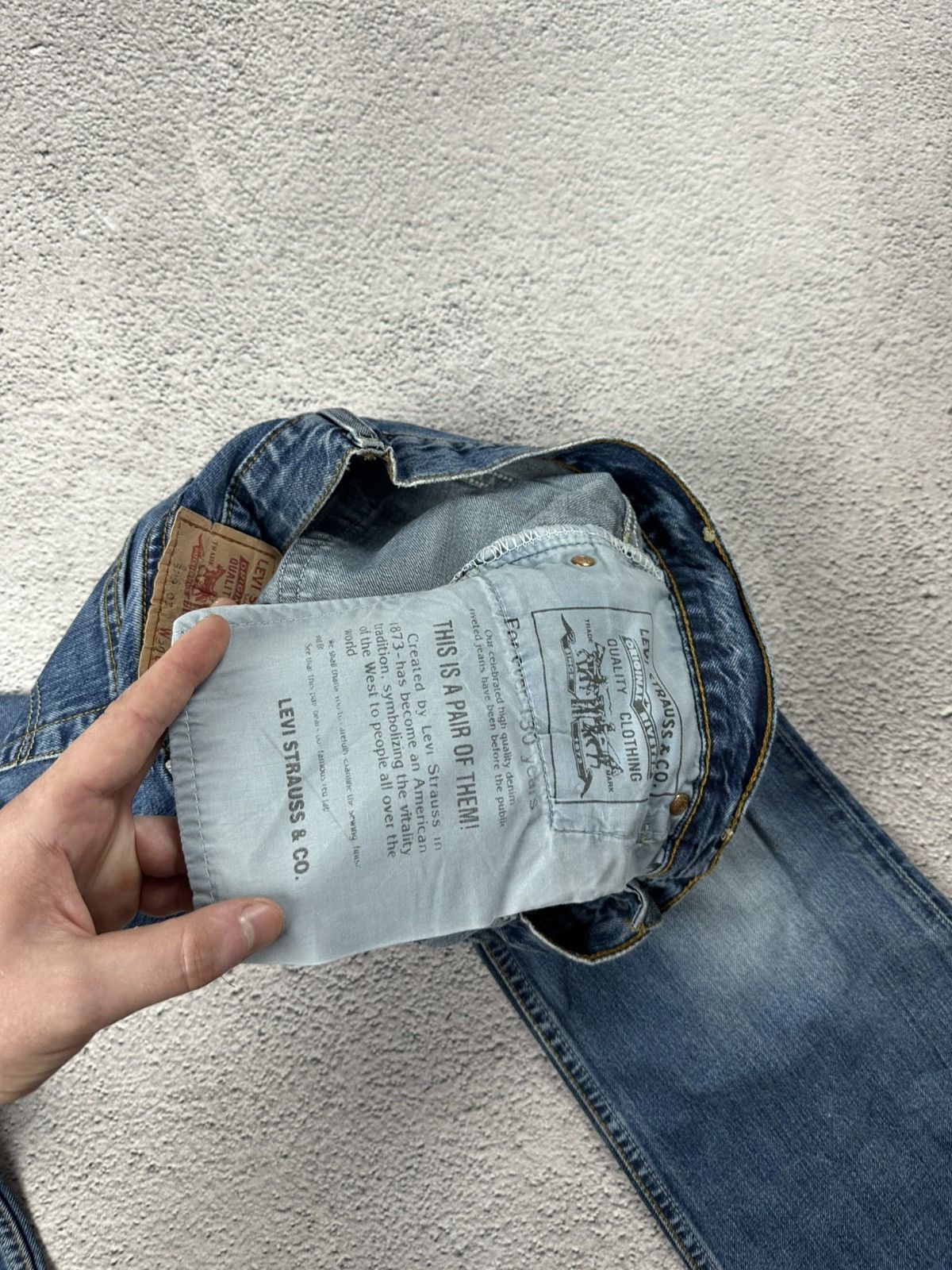 Levi's Vintage Clothing Vintage Levi’s 529 03 Baggy Bootcut Washed Denim Blue Jeans Size 32" / US 10 / IT 46 - 14 Thumbnail