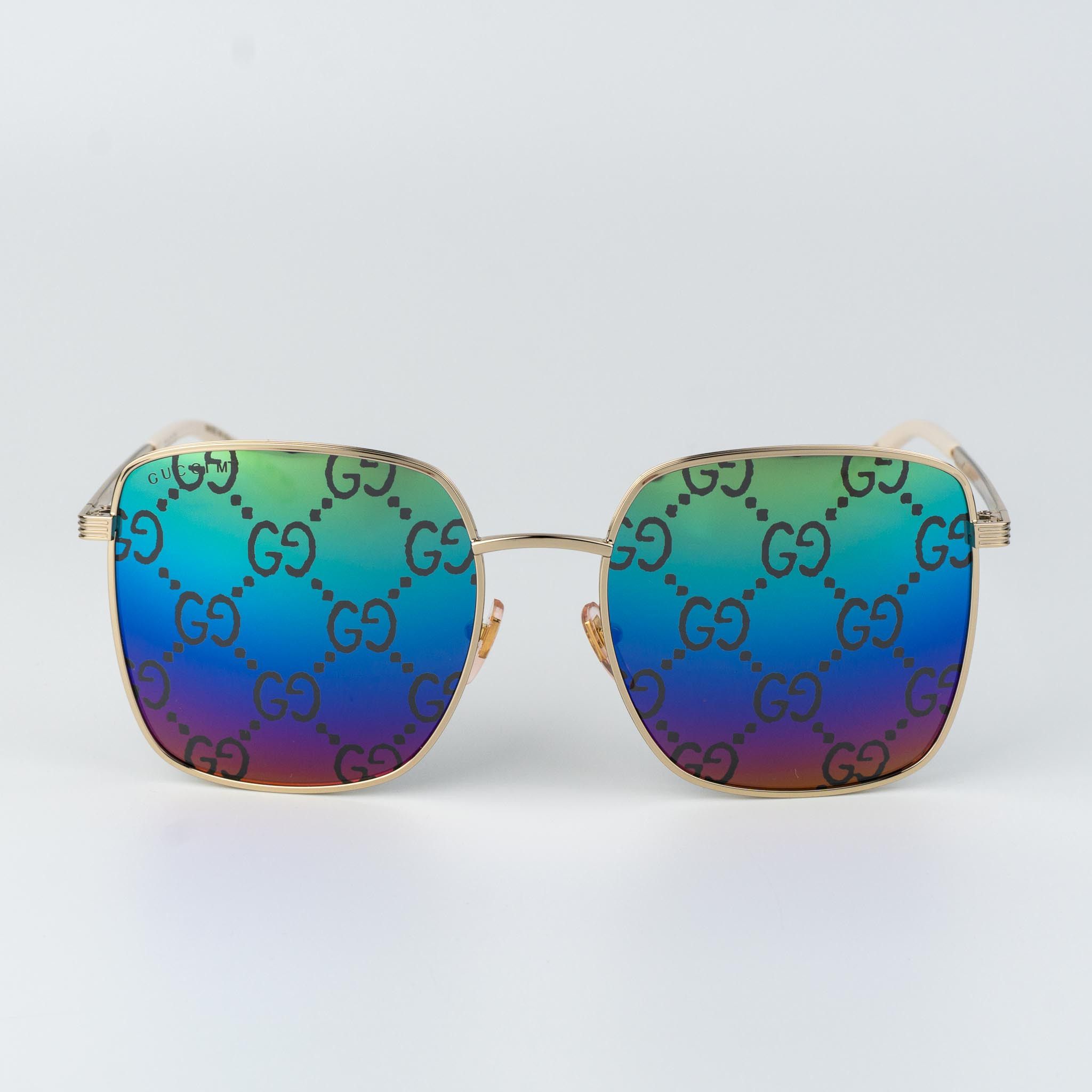 Gucci Gucci by Tom Ford 00's Zebra Print GG Logo Square Sunglasses