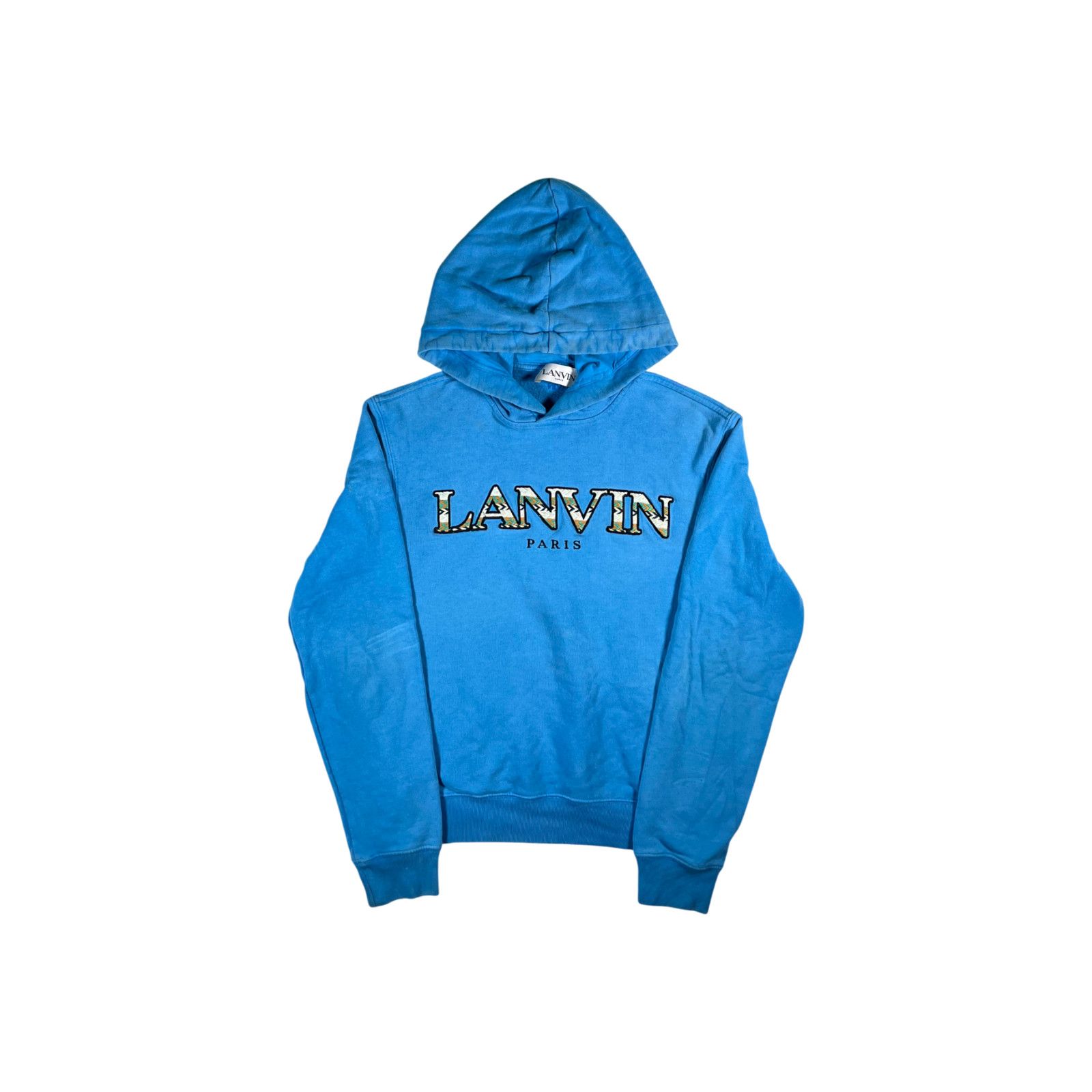 Lanvin Lanvin Chest Logo Blue Hoodie Size US S / EU 44-46 / 1 - 1 Thumbnail