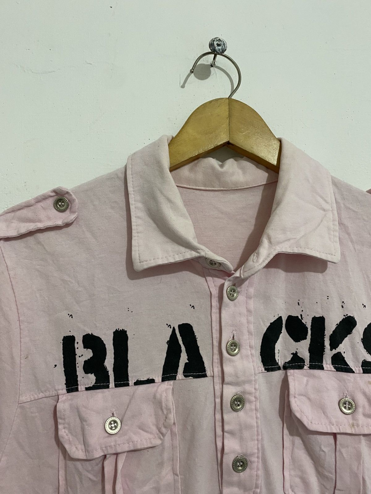 Isamu Katayama Backlash Japanese poem polo shirt black archived styled AA0026 Size US M / EU 48-50 / 2 - 3 Thumbnail