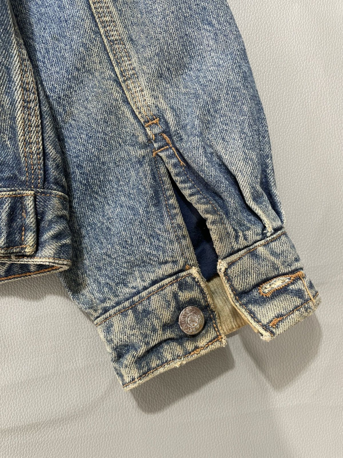 Vintage RARE Atomic City French Work men Denim Jacket Mudwash Size US L / EU 52-54 / 3 - 6 Thumbnail