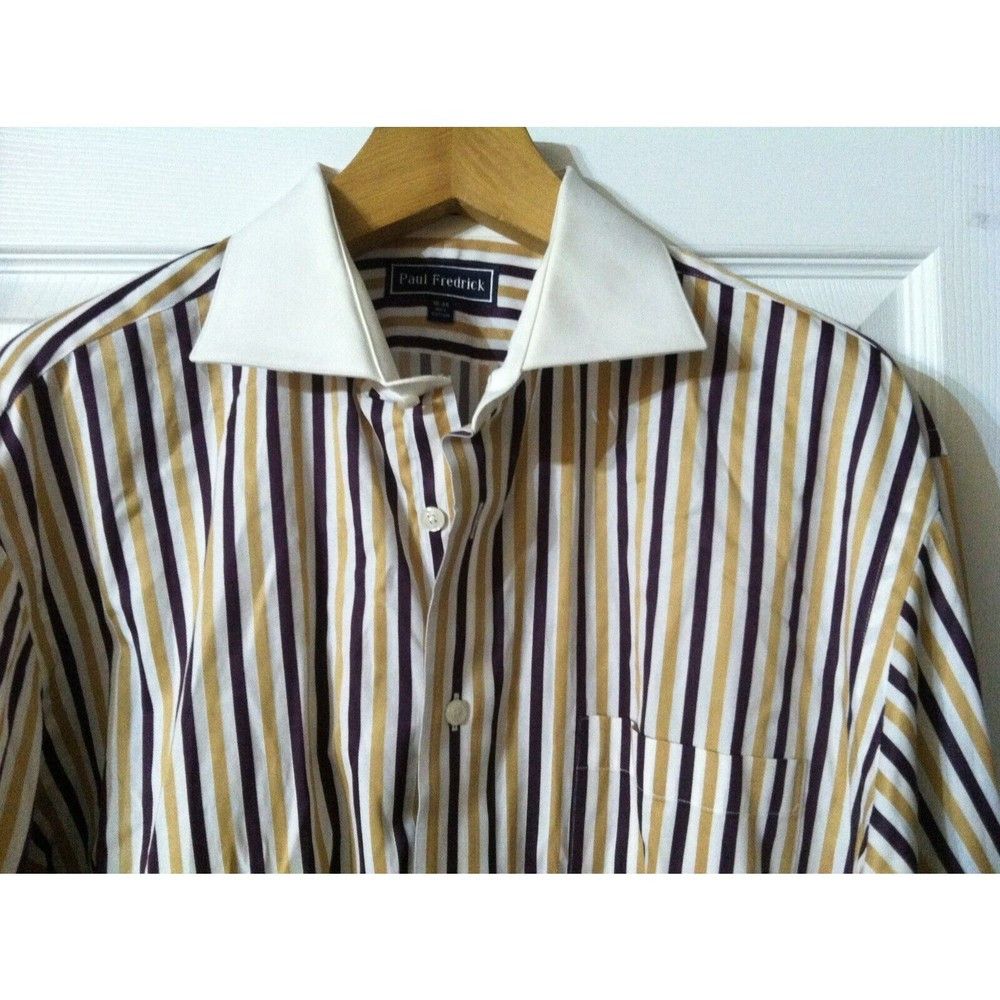 Paul Fredrick PAUL FREDRICK MENS 100%COTTON DRESS SHIRT SIZE: 18/35 Size US XXL / EU 58 / 5 - 1 Thumbnail