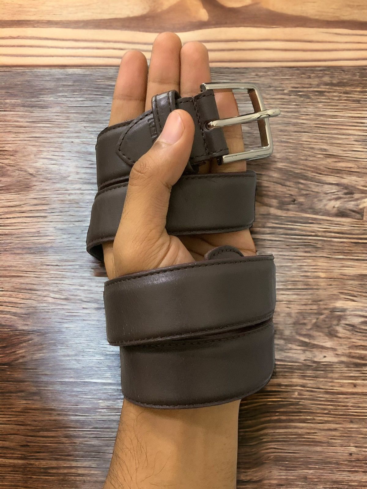 Kenzo Kenzo Dark Brown Leather Belt Size ONE SIZE - 1 Thumbnail