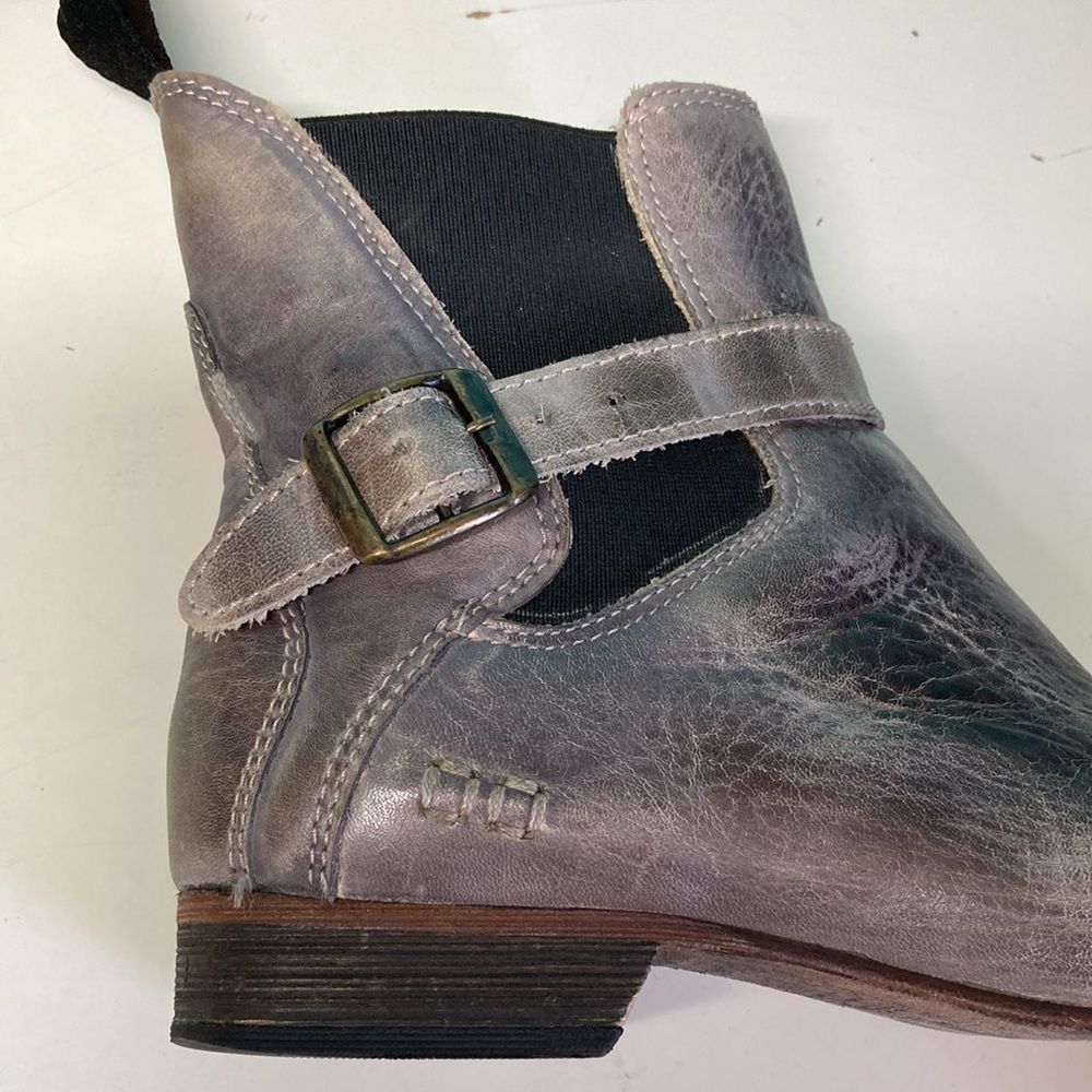 Bed Stu Bed-Stu Ravine Genuine Unique Imperfect Size 8 Gray Leather Booties Bench Made Size US 8 / IT 38 - 8 Thumbnail