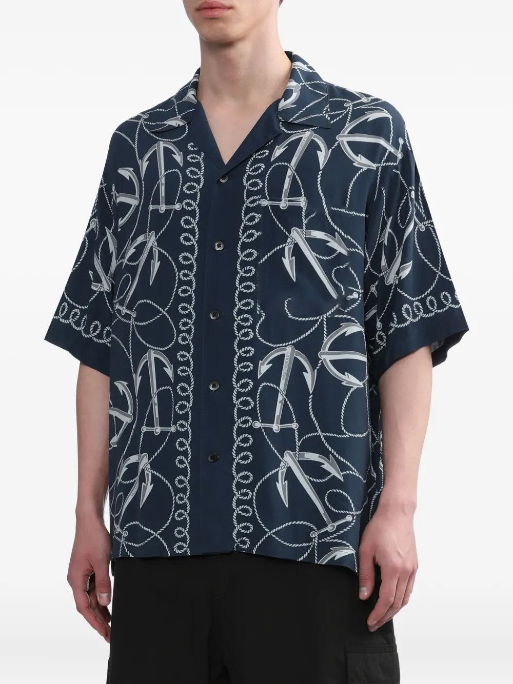 Other Men's Anchor Hawaiian Shirt – Nautical Tropical Resort Style Size US S / EU 44-46 / 1 - 1 Thumbnail