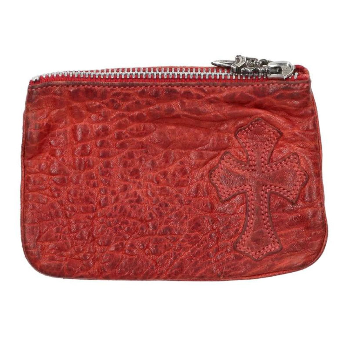 Chrome Hearts Chrome Hearts Cross patch red leather patch coin case wallet Size ONE SIZE - 1 Thumbnail
