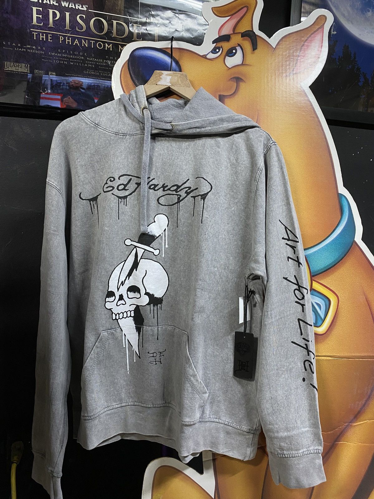 Ed Hardy Ed Hardy Art is Life Grey Hoodie Brand New Large Size L / US 10 / IT 46 - 4 Thumbnail