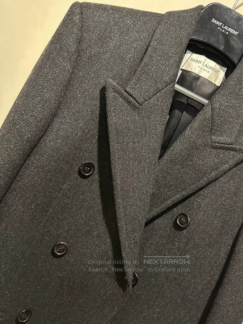 Saint Laurent Paris Saint Laurent Paris Gunmetal Gray Sword Collar Mid-Length Size US S / EU 44-46 / 1 - 4 Thumbnail