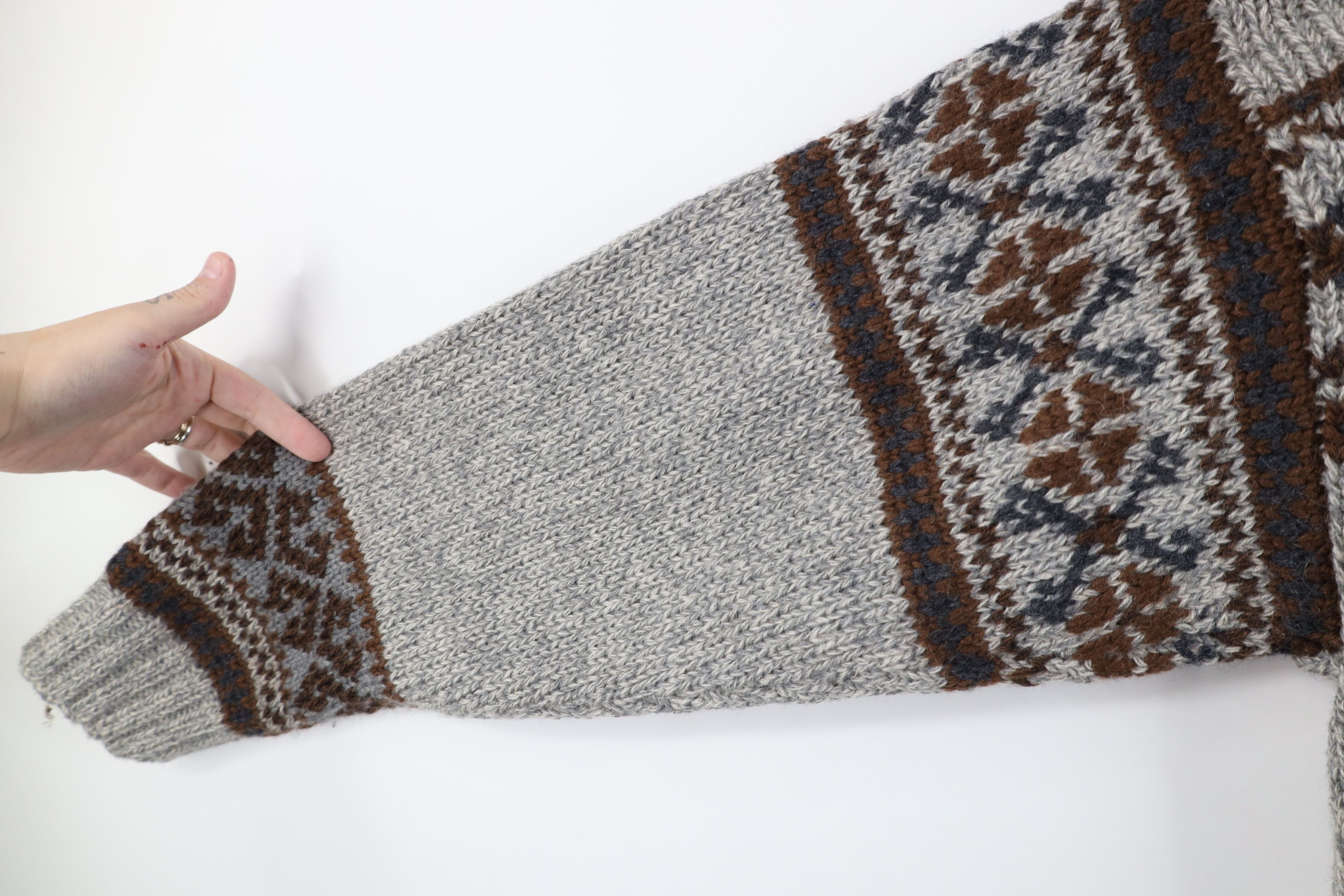 Tommy Hilfiger × Vintage Vintage 90s Tommy Hilfiger Knit Reindeer Fair Isle Sweater Size US M / EU 48-50 / 2 - 9 Thumbnail