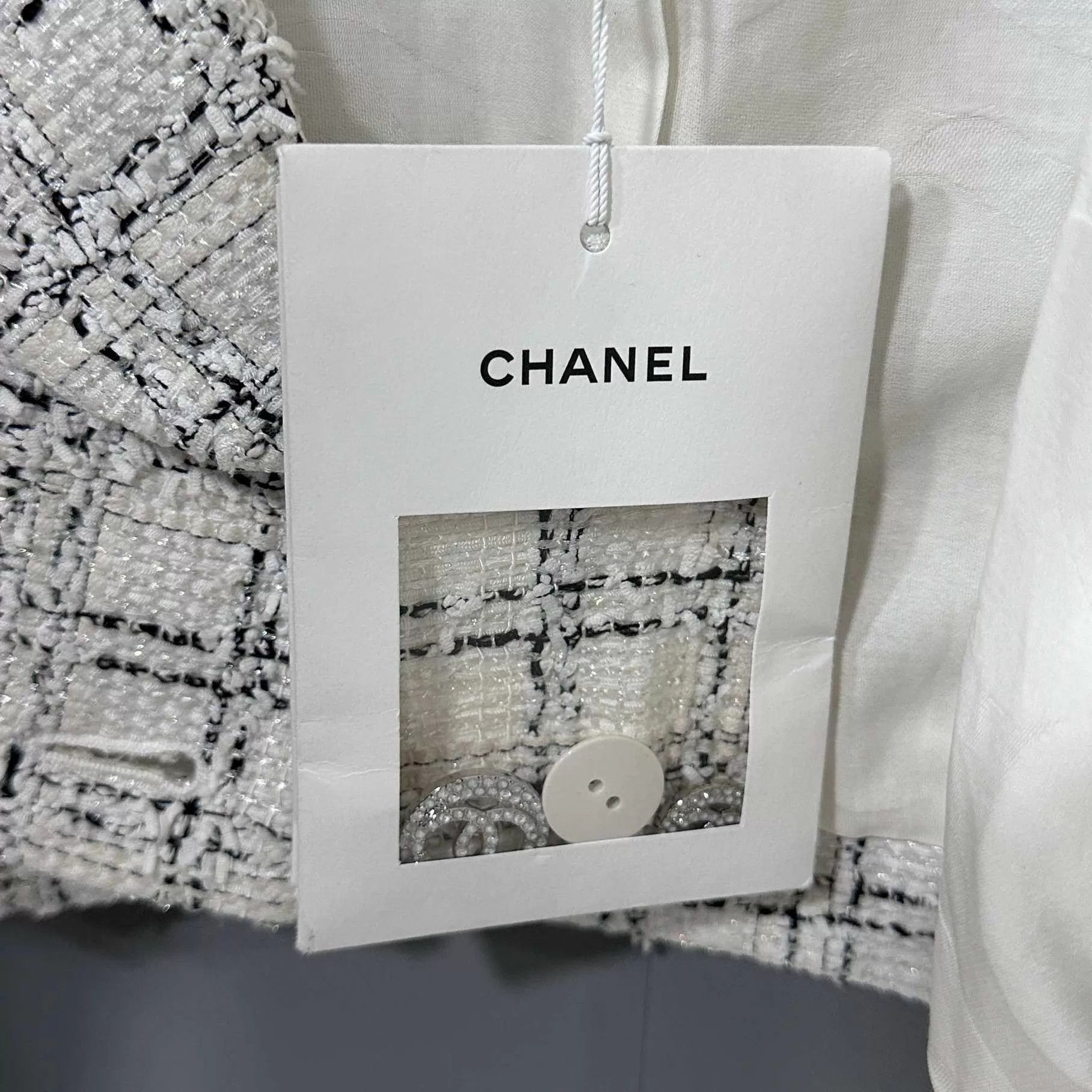 Chanel Chanel Snow White Gingham Short Jacket Women's IT 38 New Size S / US 4 / IT 40 - 4 Thumbnail