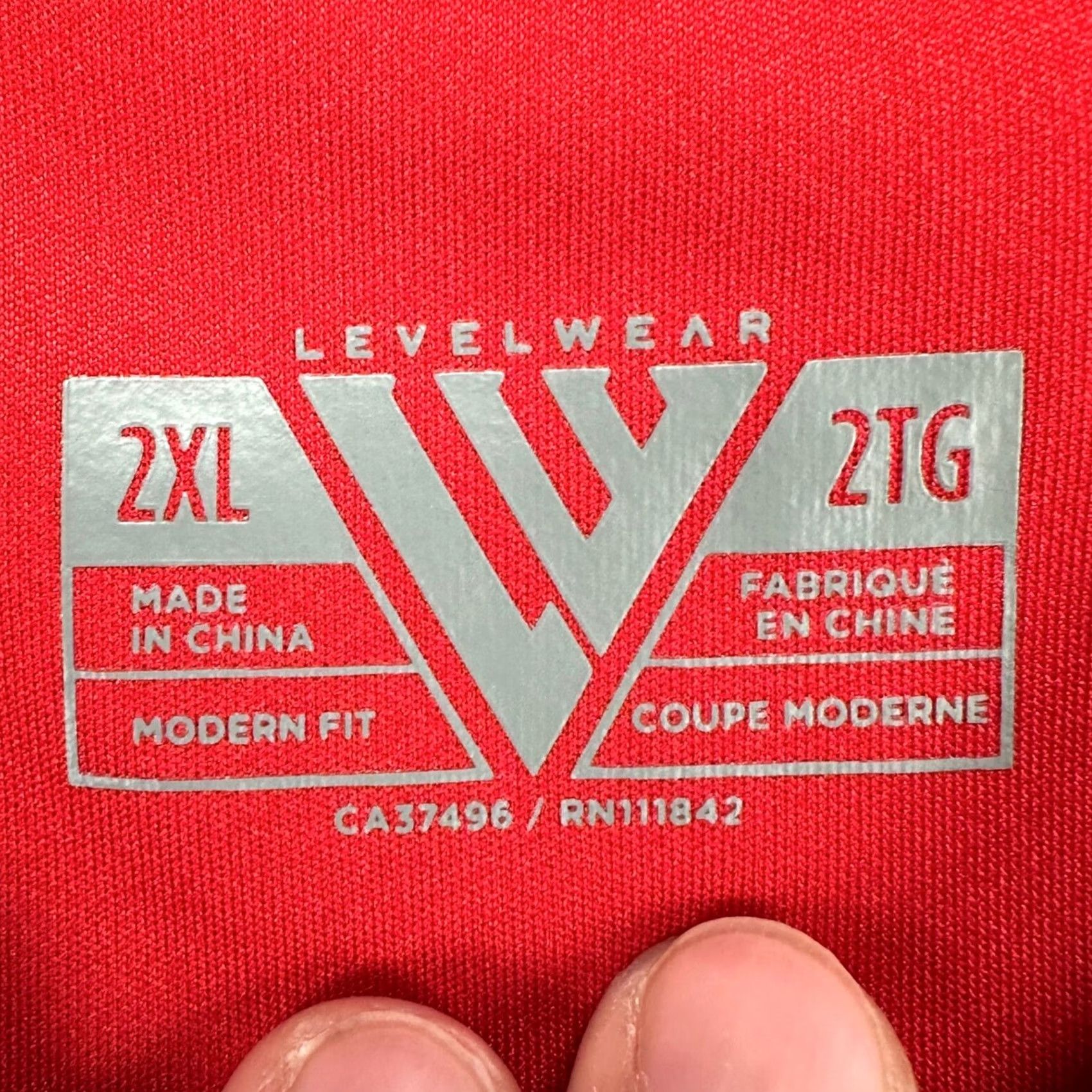 Vintage Levelwear NHL Polo Shirt Adult 2XL Red Mens Rugby Stadium Series Polo Shirt Athletic Logo Shirt Size US XXL / EU 58 / 5 - 4 Thumbnail