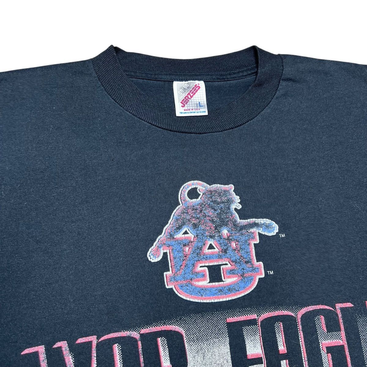 NCAA × Vintage Vintage 1990s NCAA Auburn University War Eagle Graphic Tee Size US L / EU 52-54 / 3 - 4 Thumbnail