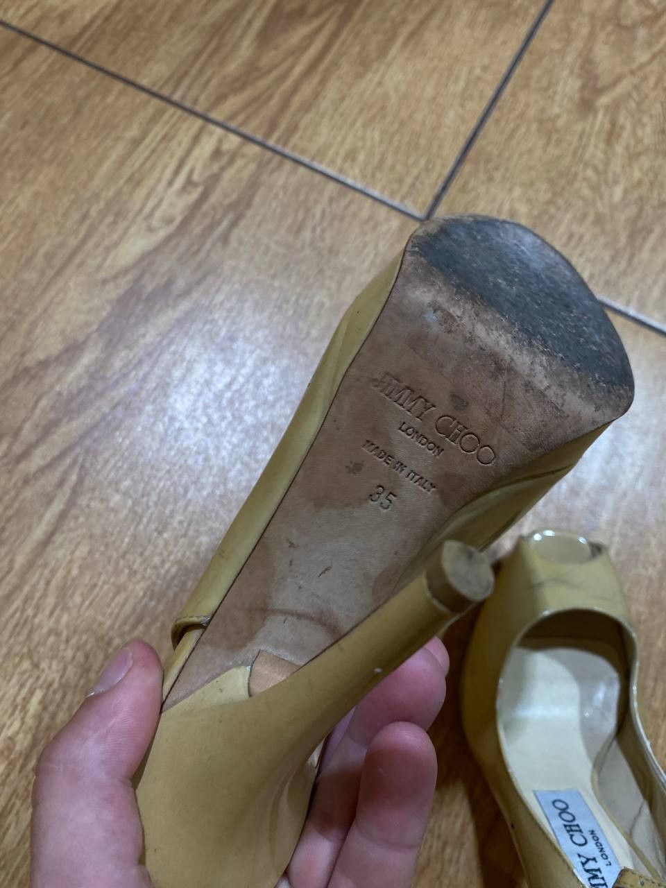 Jimmy Choo Heels Jimmy Choo vintage streewear Y2K luxury beige Size US 5 / IT 35 - 19 Thumbnail