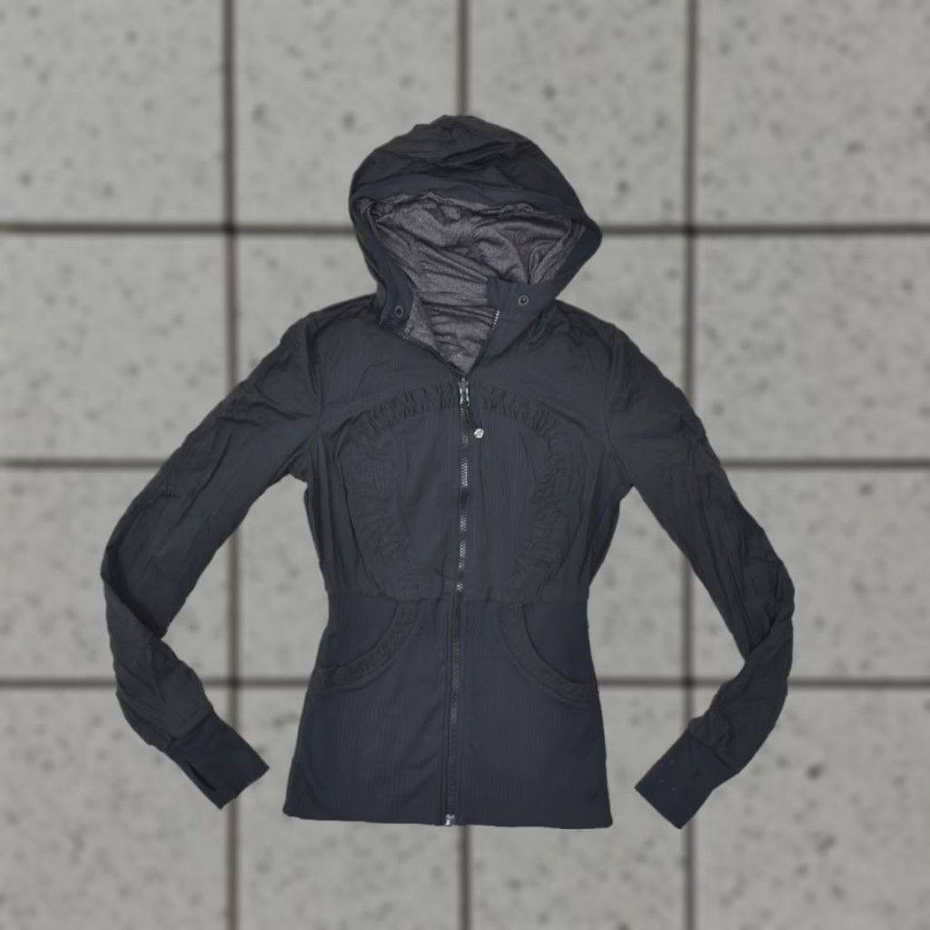 Lululemon Lululemon Dance Studio Jacket Black Size 4 Women Lightweight Hooded Full Zip Ribbed Jacket Size S / US 4 / IT 40 - 1 Thumbnail