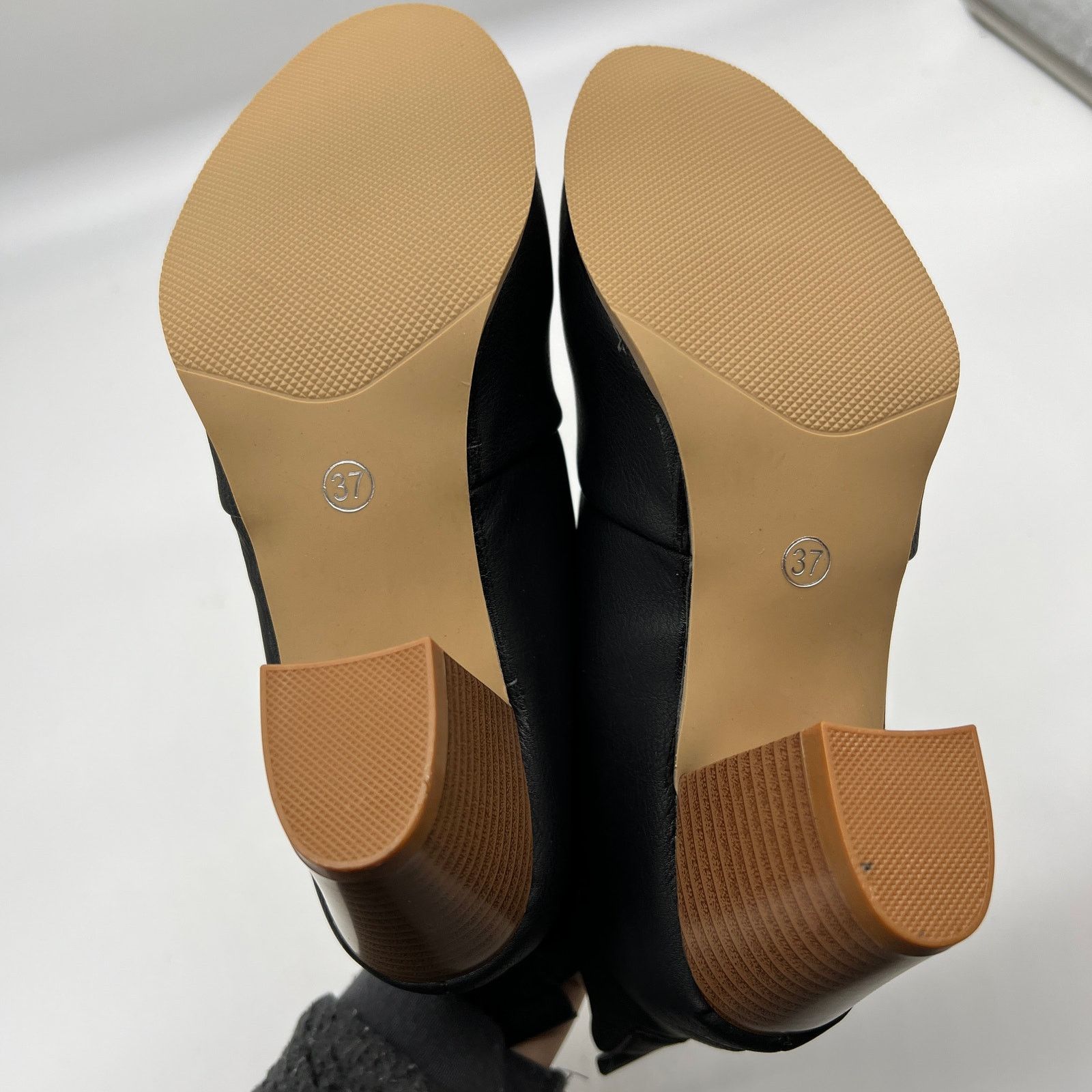 Other Women Heel Ankle BootsV Cut Fashion Slip on Bla Size US 6.5 / IT 36.5 - 10 Thumbnail